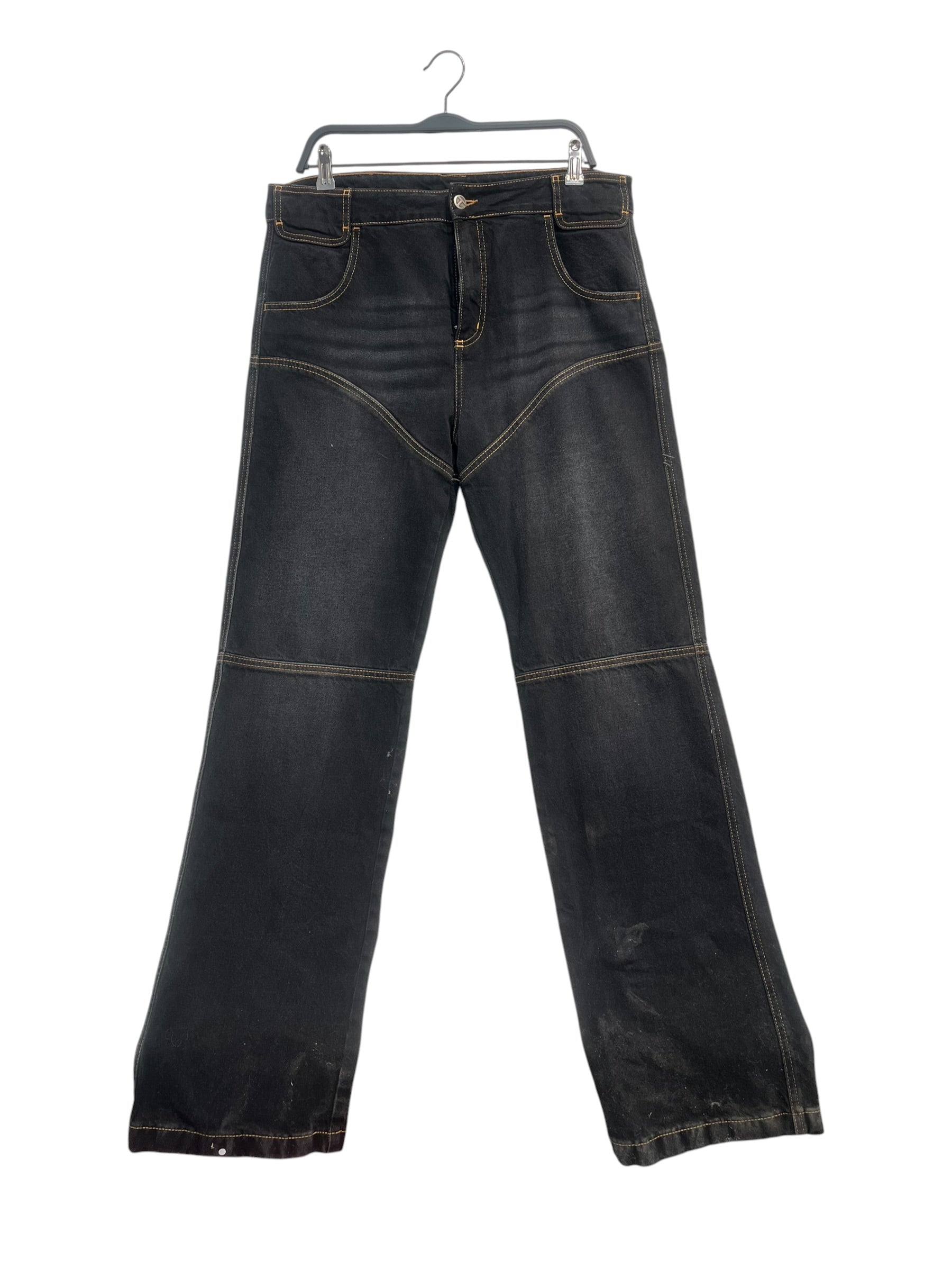 Telfar/Straight Pants/36/Cotton/BLK/THICK BELT LOOPS view 1