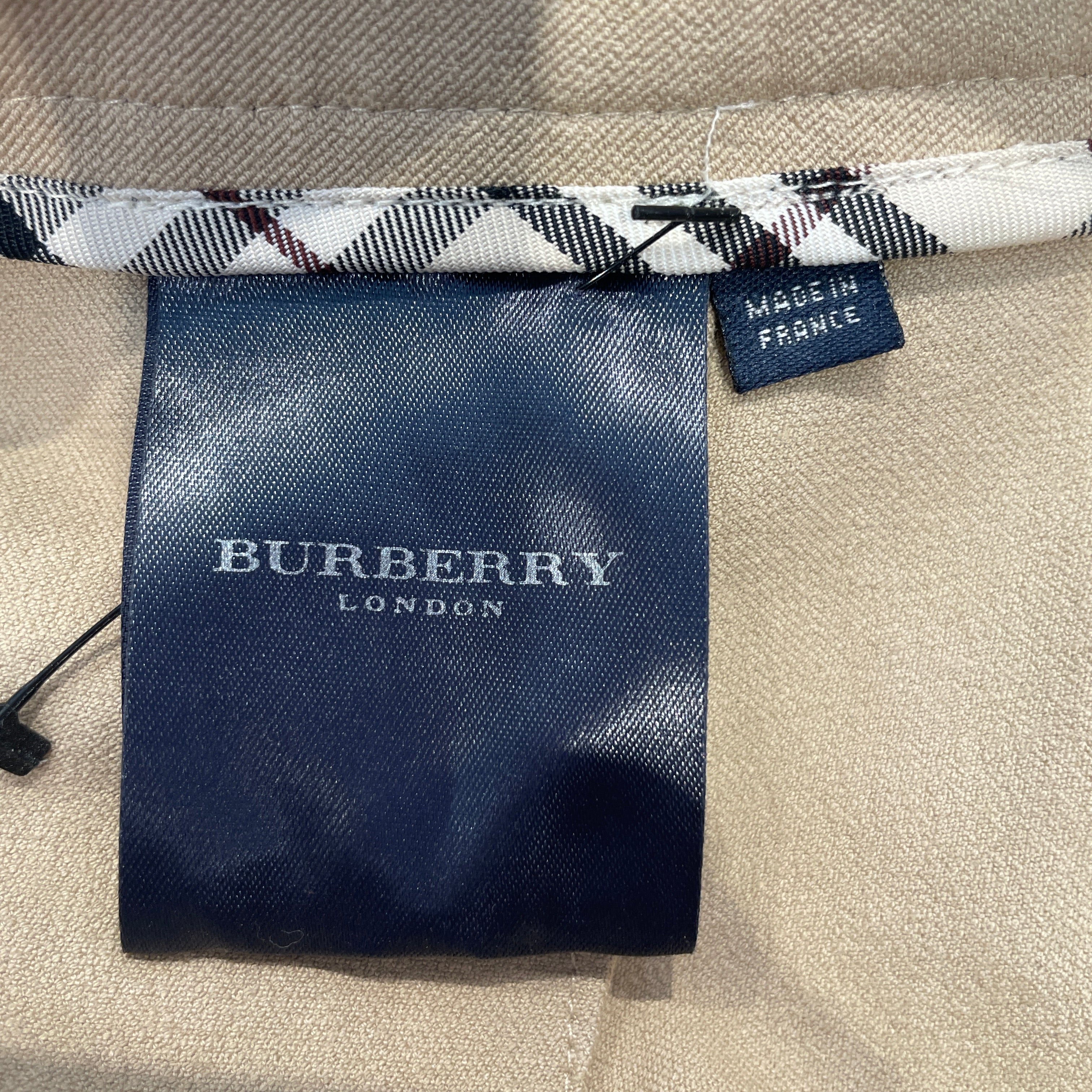 BURBERRY LONDON/Cropped Pants/6/Cotton/BEG/double button capri view 4