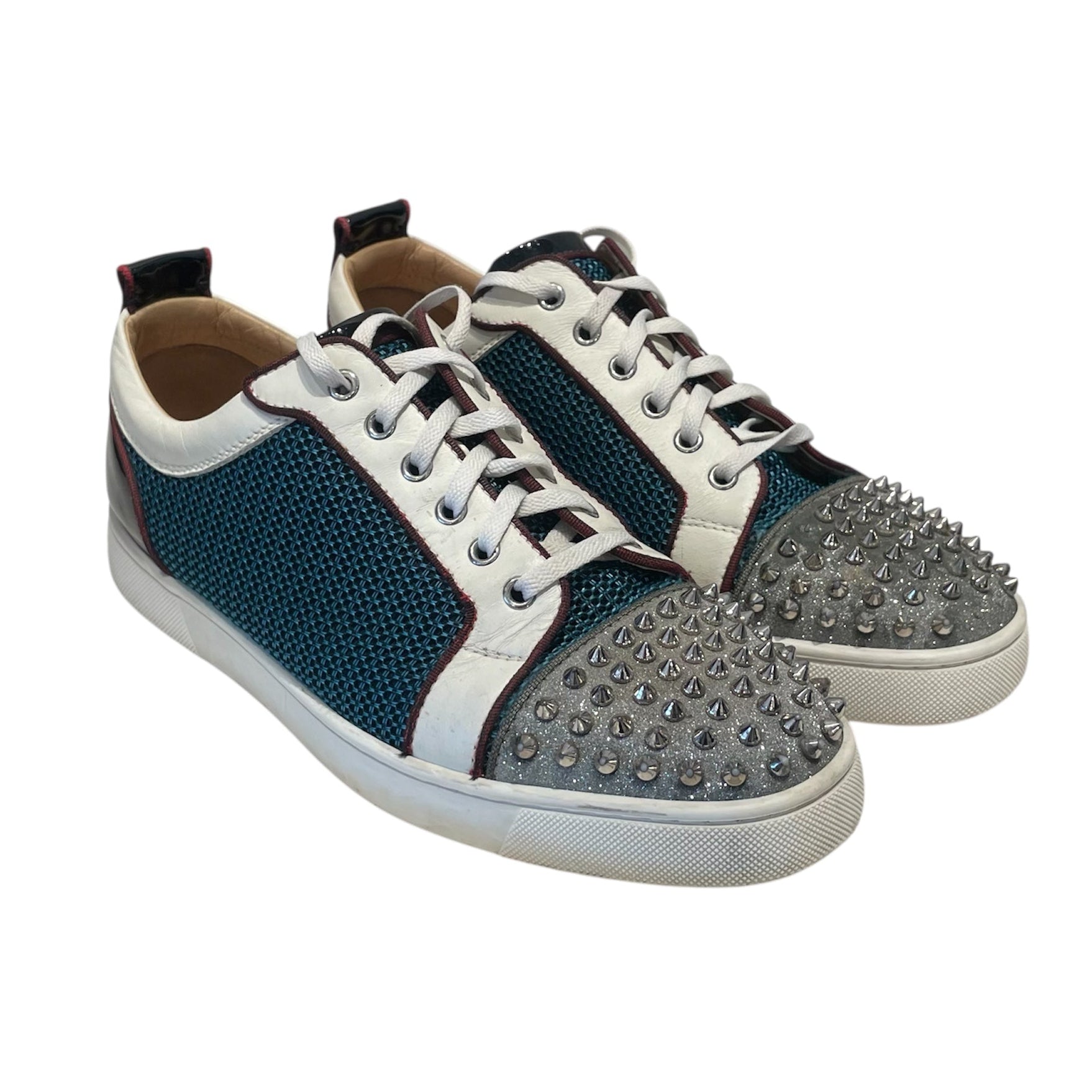 Christian Louboutin/Low-Sneakers/US 11/BLU/spiked silver toe view 1