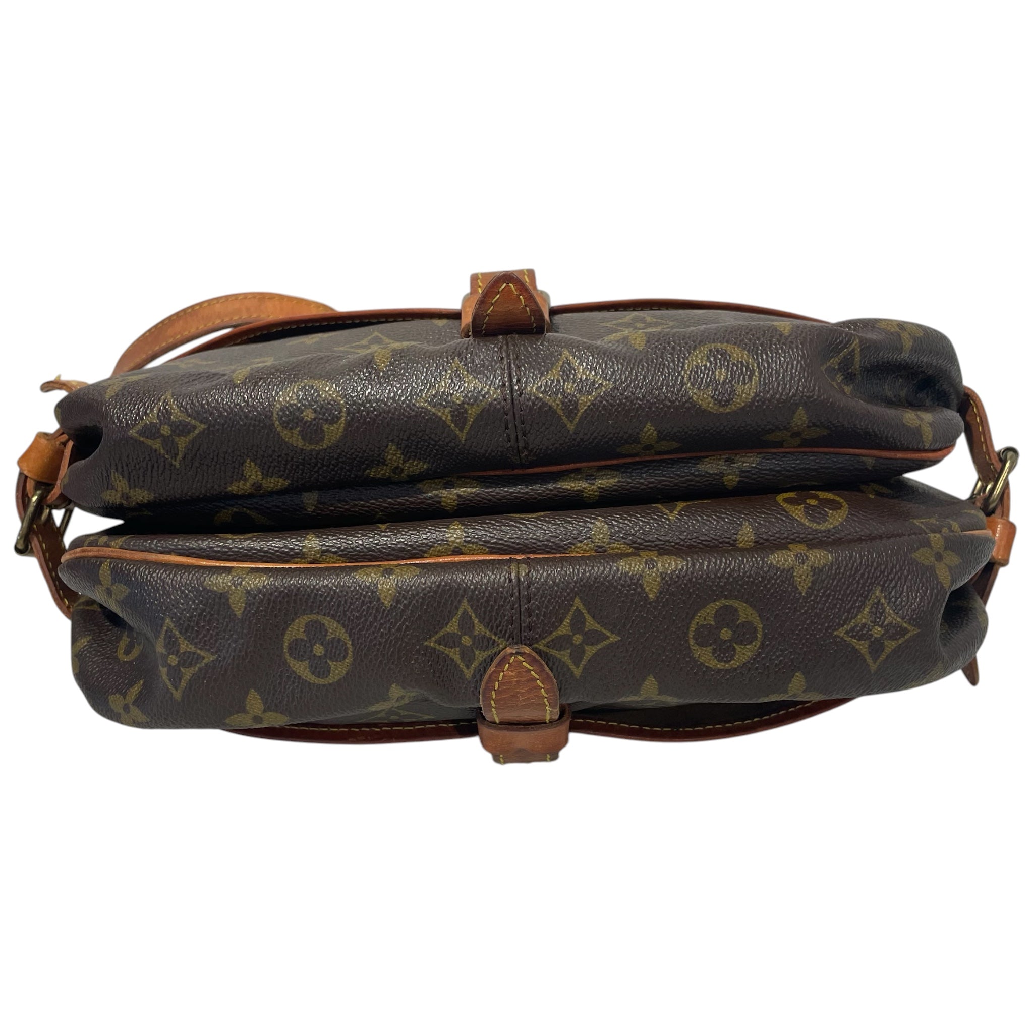 LOUIS VUITTON/Cross Body Bag/Monogram/Leather/BRW/Saumur Satchel view 9