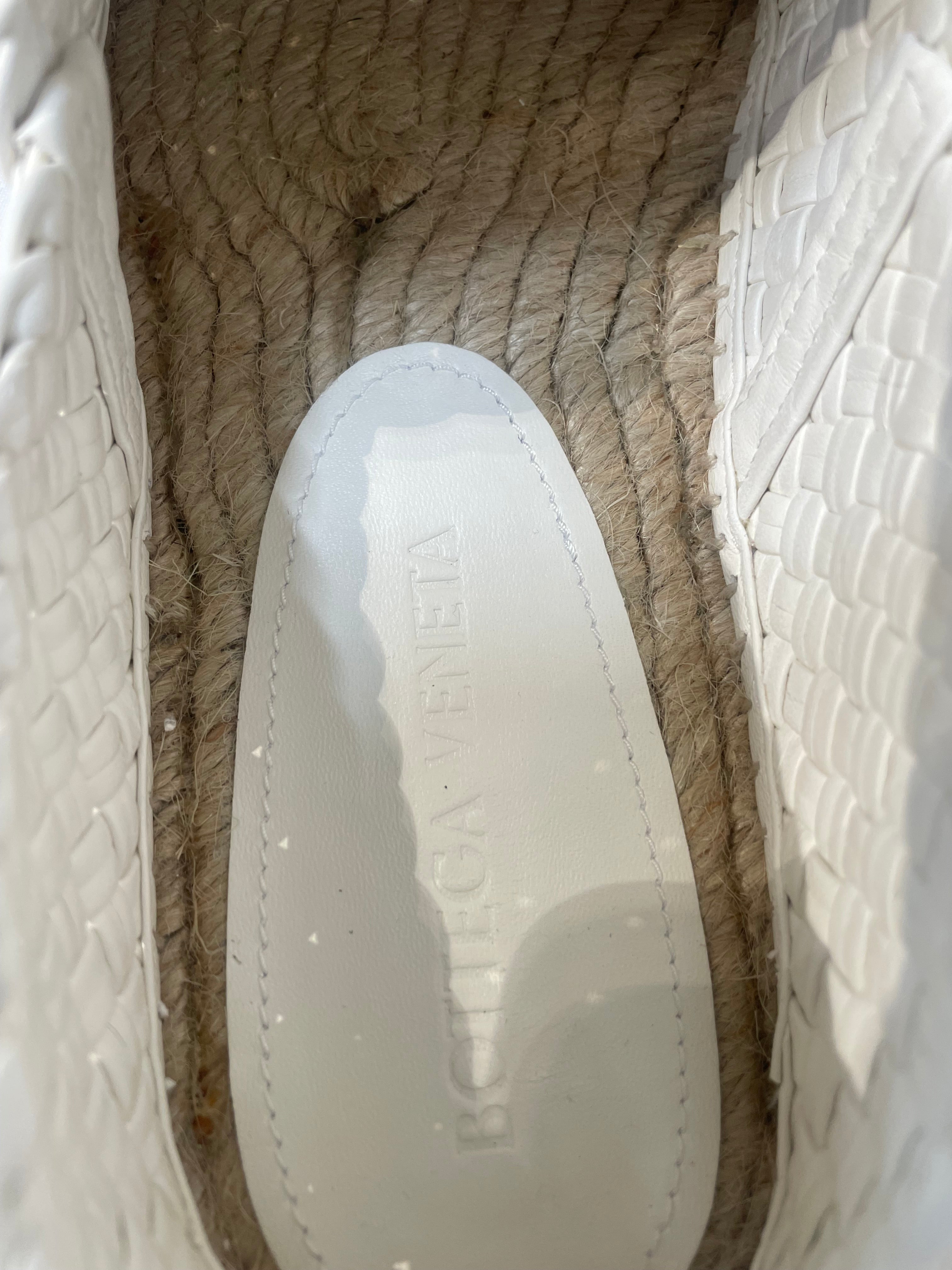 BOTTEGA VENETA/Low-Sneakers/EU 44/Leather/WHT/INTERCIATO WEAVE ESPADRILLE view 3