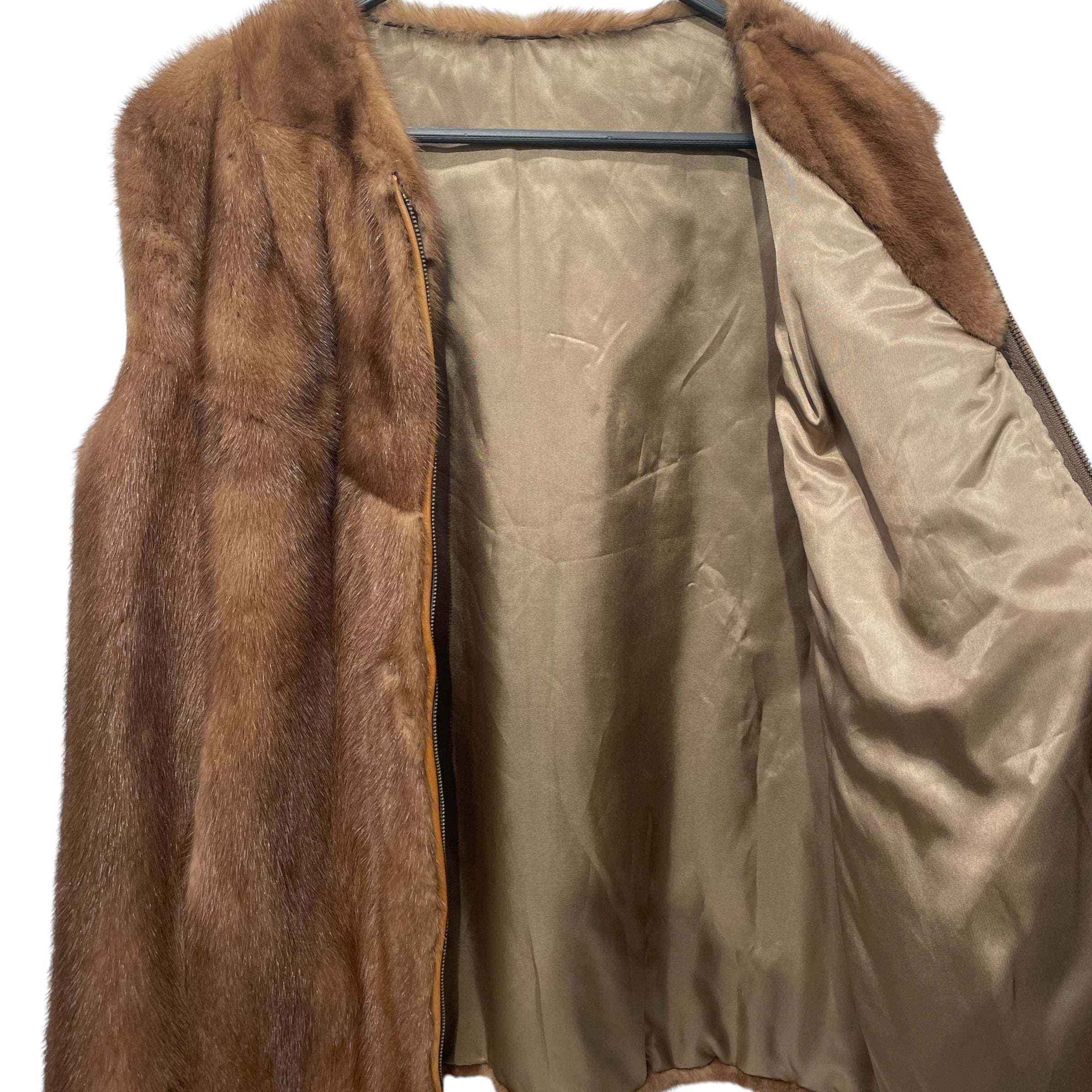 VINTAGE/Jacket/S/Fur/BRW/VINTAGE ZUP UP FUR VEST view 4