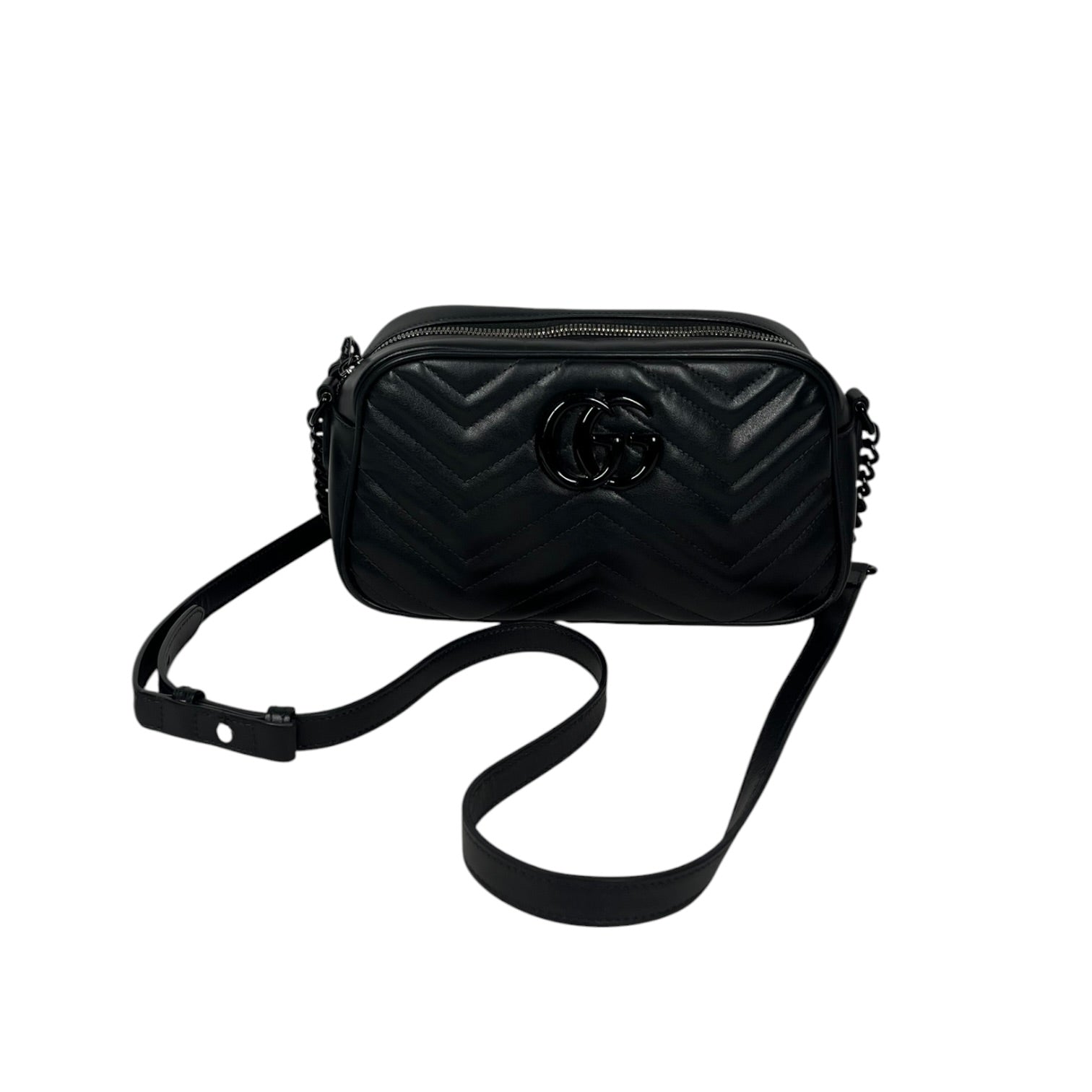 GUCCI/Cross Body Bag/Leather/BLK/marmont view 1