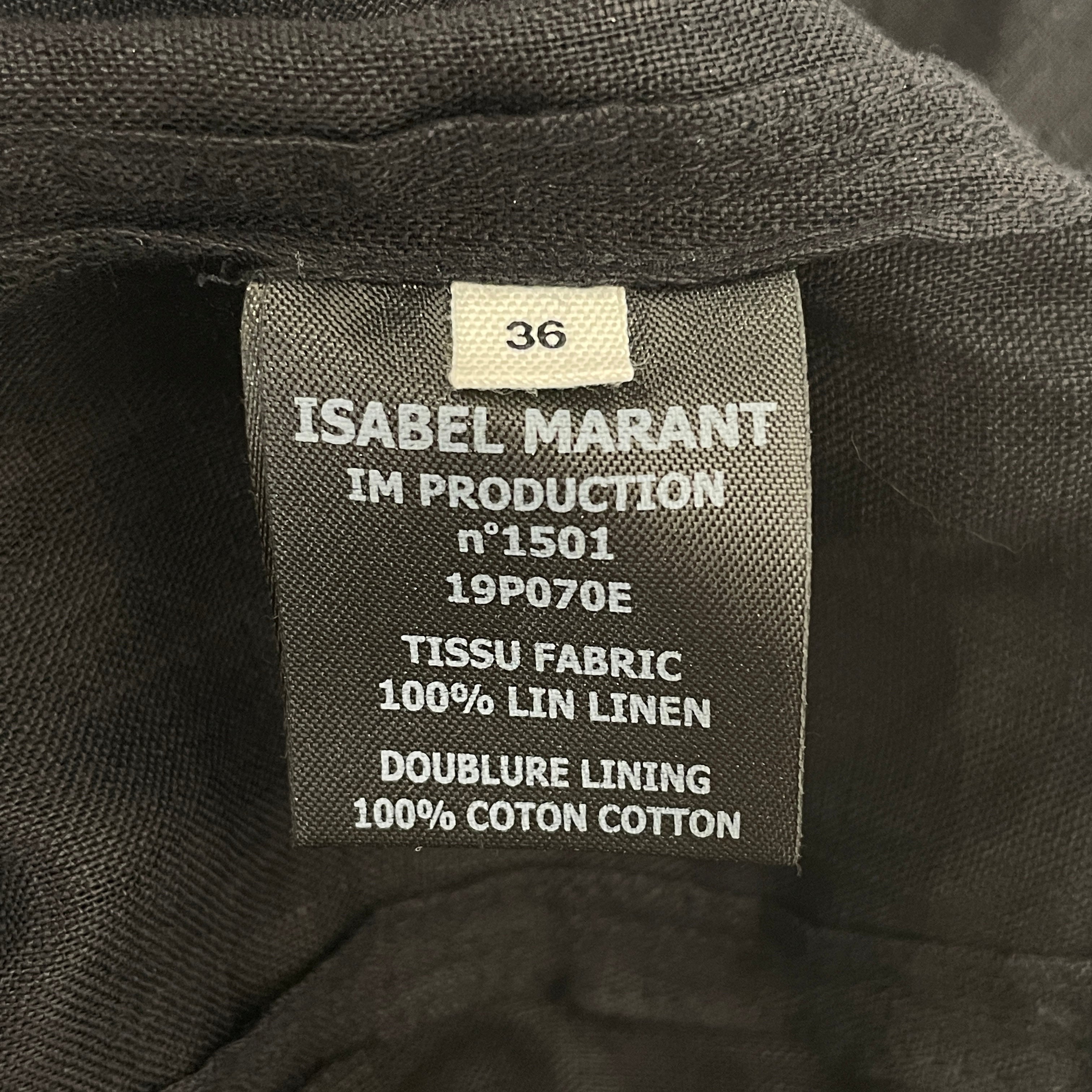 ISABEL MARANT ETOILE/Dress/36/Linen/BLK/Etoile Mini Ruched Dress view 4