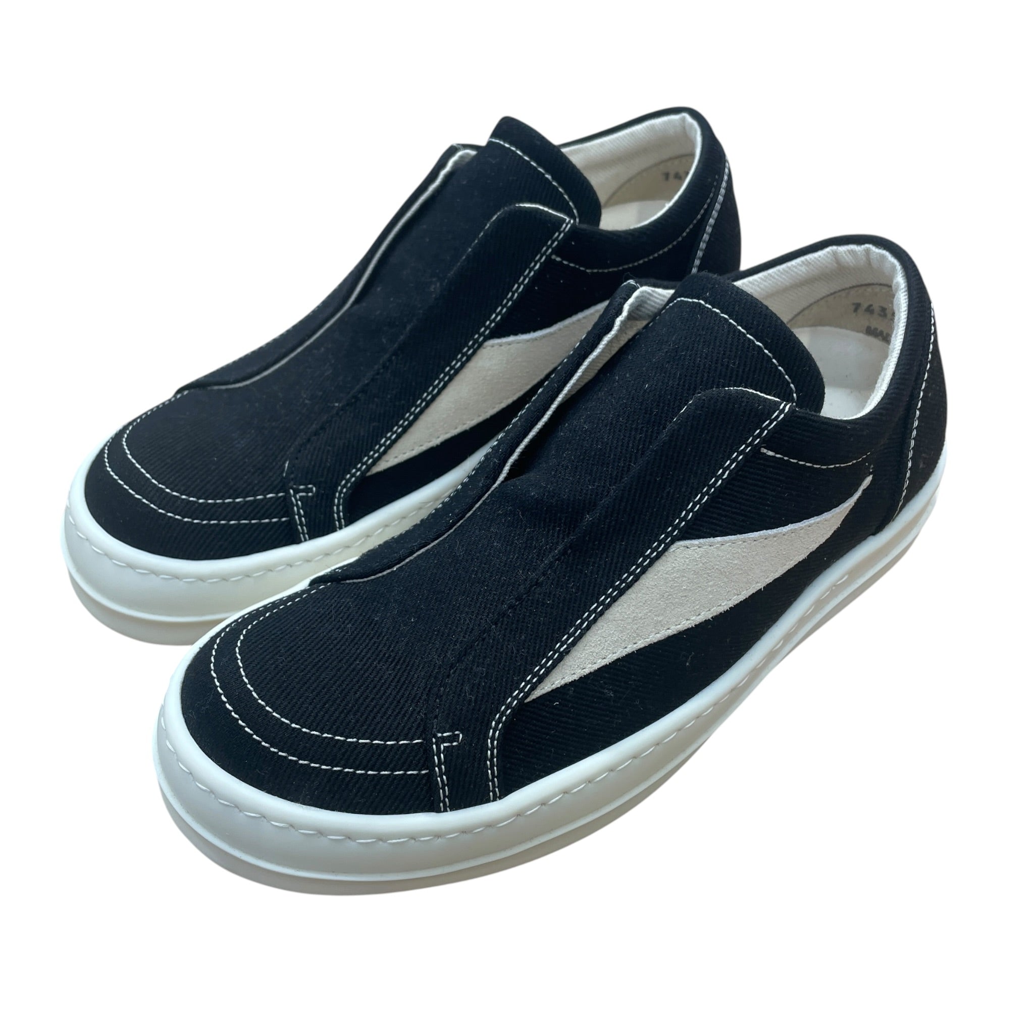 RICK OWENS DRKSHDW/Low-Sneakers/EU 35/Cotton/BLK/Laceless Vintage Slip-on view 1