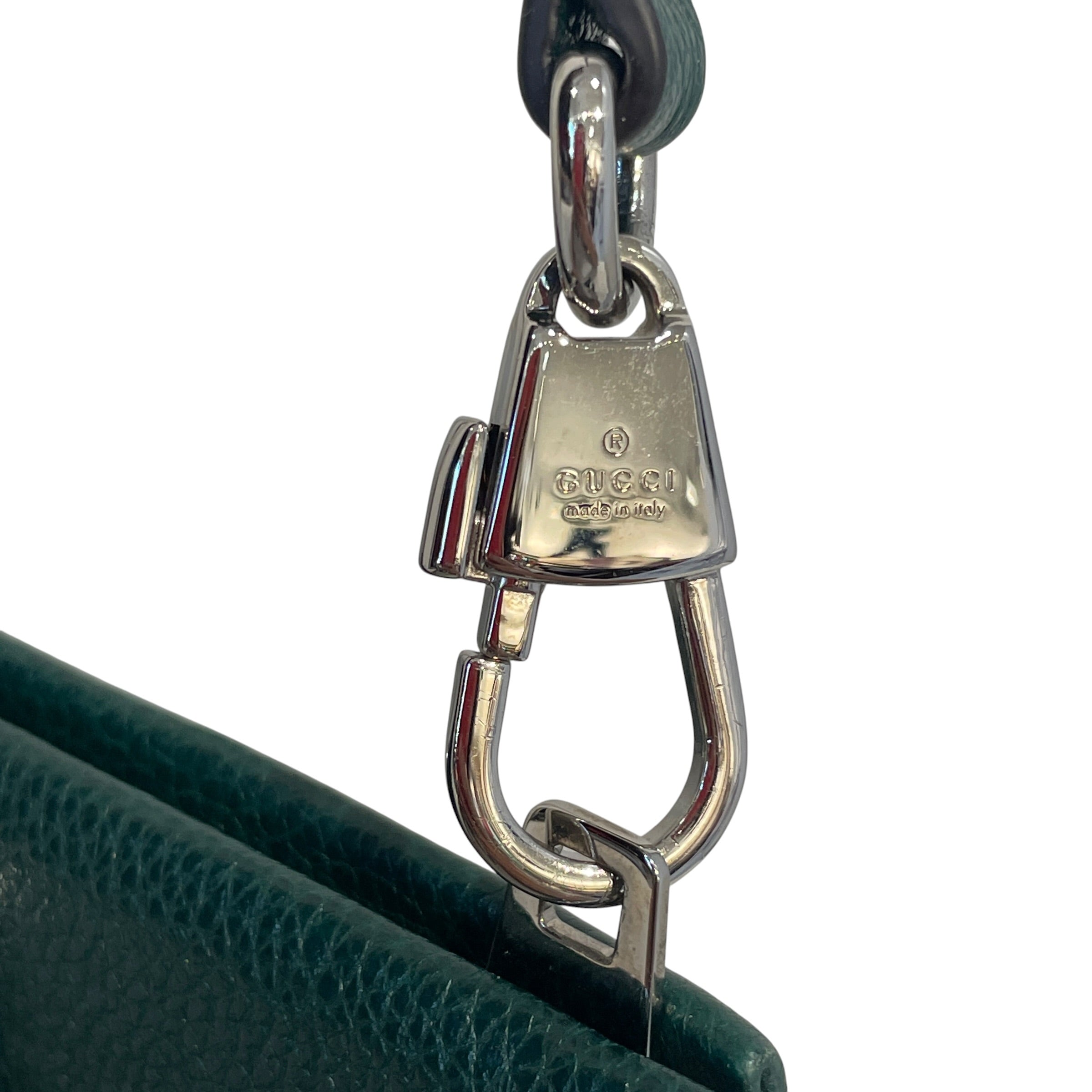 GUCCI/Cross Body Bag/Leather/GRN/Horsebit Zumi Top view 6