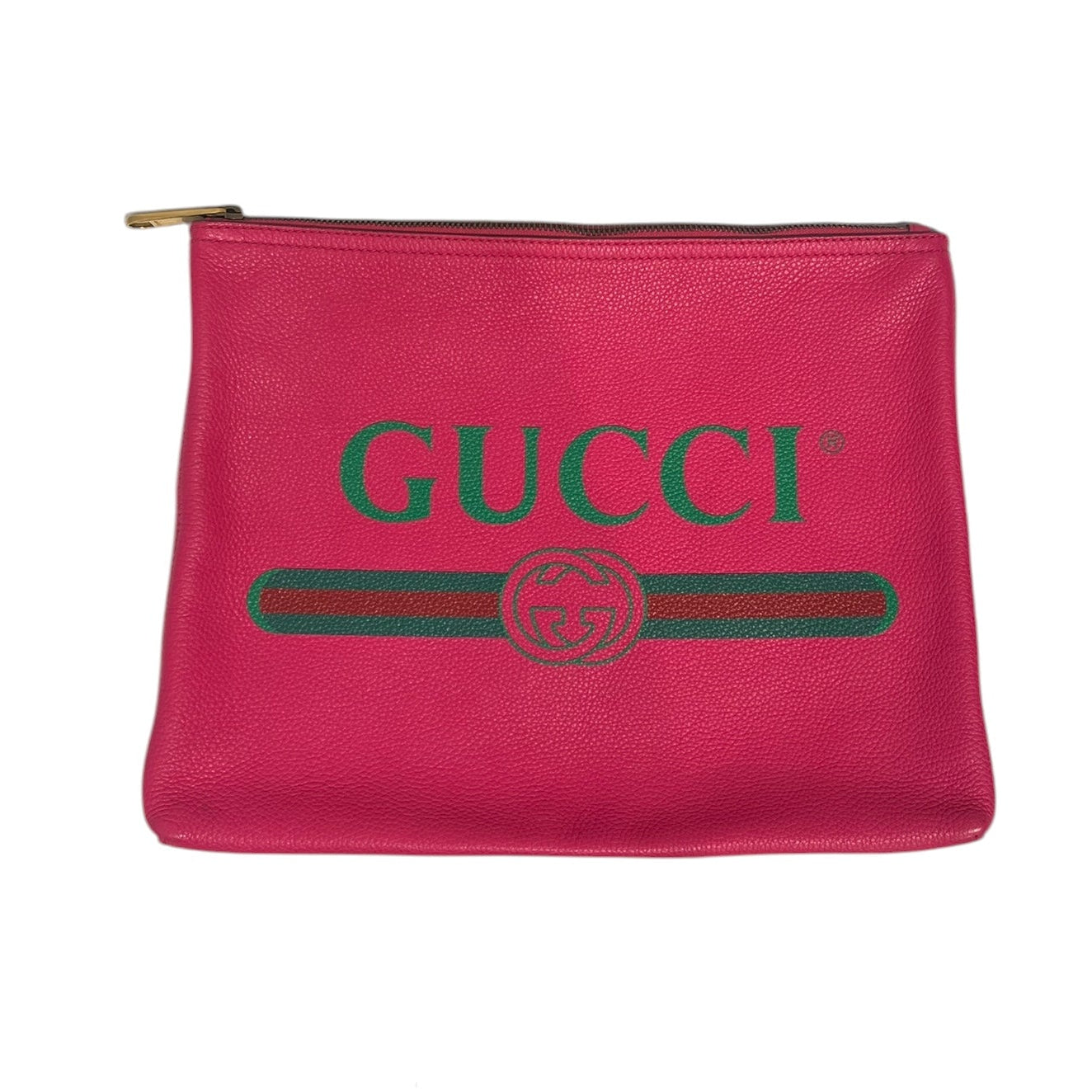 GUCCI/Clutch Bag/Leather/PNK/VNTG LOGO-EID-493075 view 1
