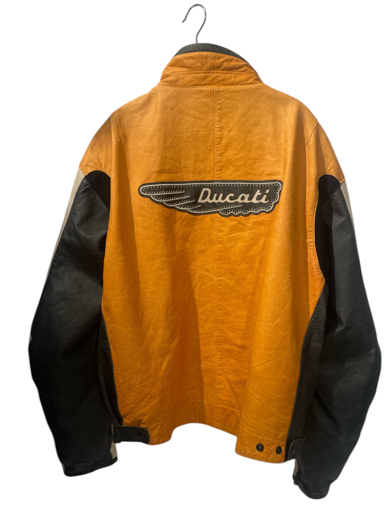 DUCATI/Leather Jkt/58/Leather/ORN/Graphic/RACING JACKET