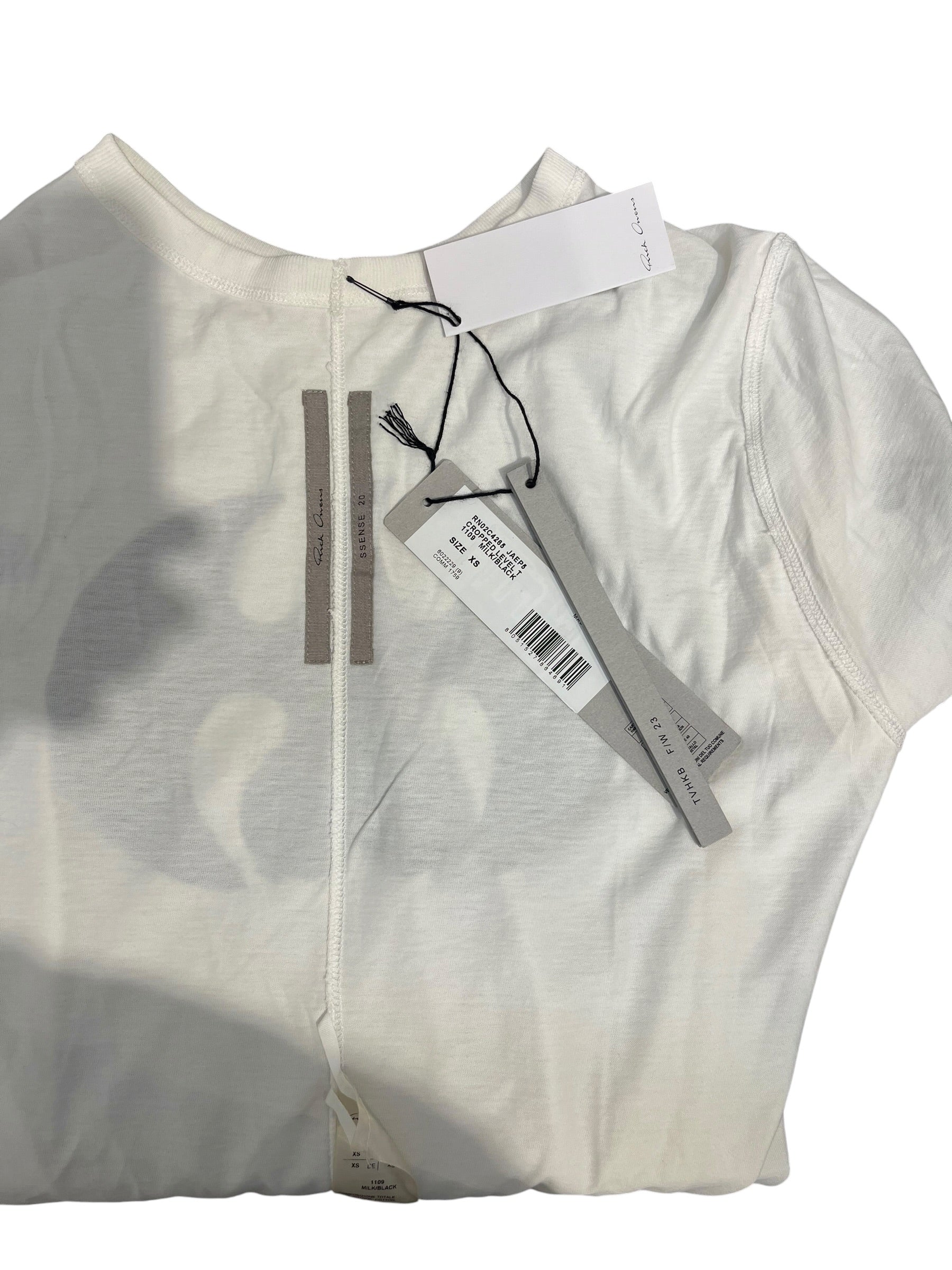 Rick Owens/T-Shirt/XS/Graphic/Cotton/WHT/SSENSE JAEP5 CROPPED LEVEL T view 3
