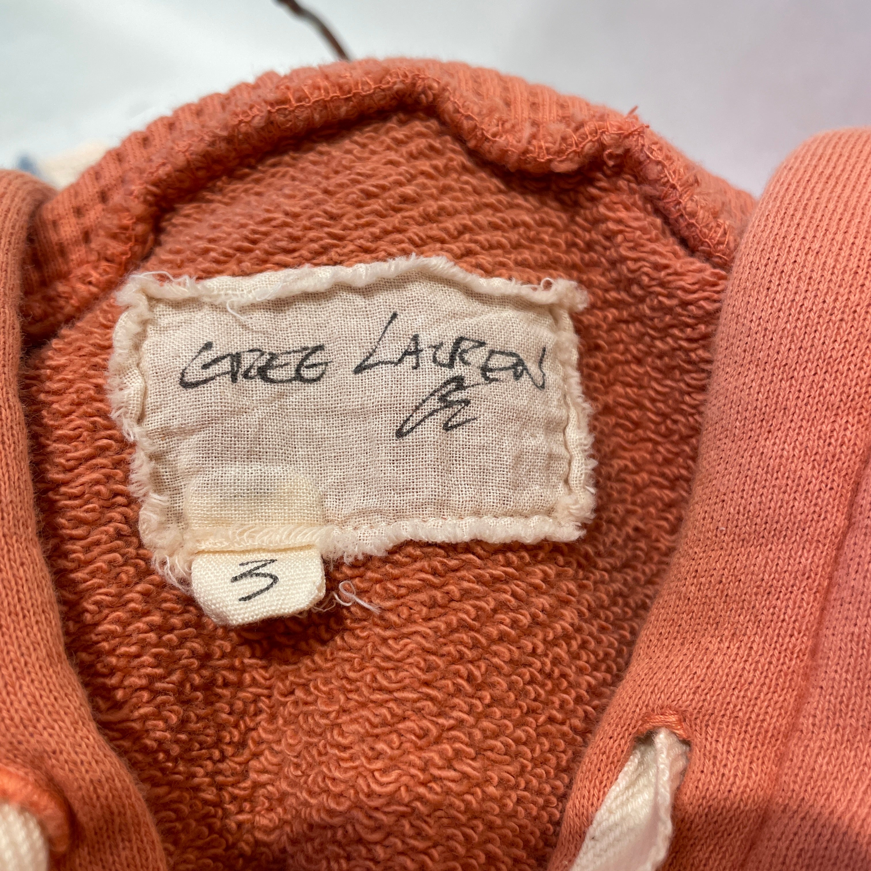 GREG LAUREN/Hoodie/3/Cotton/PNK/THERMAL/DENIM DETAILS view 3