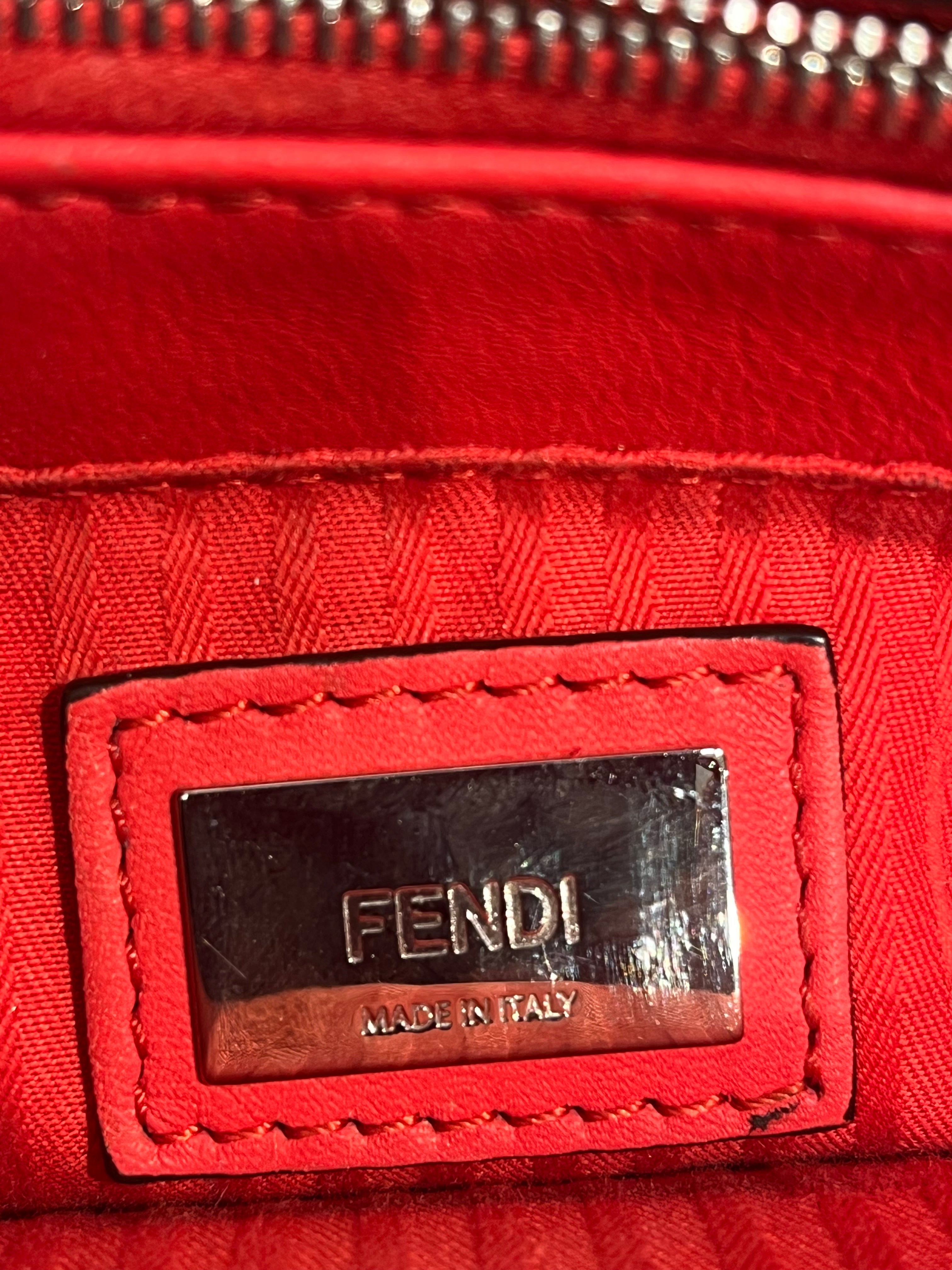 FENDI/Cross Body Bag/Leather/RED/2 jours medium tote view 7