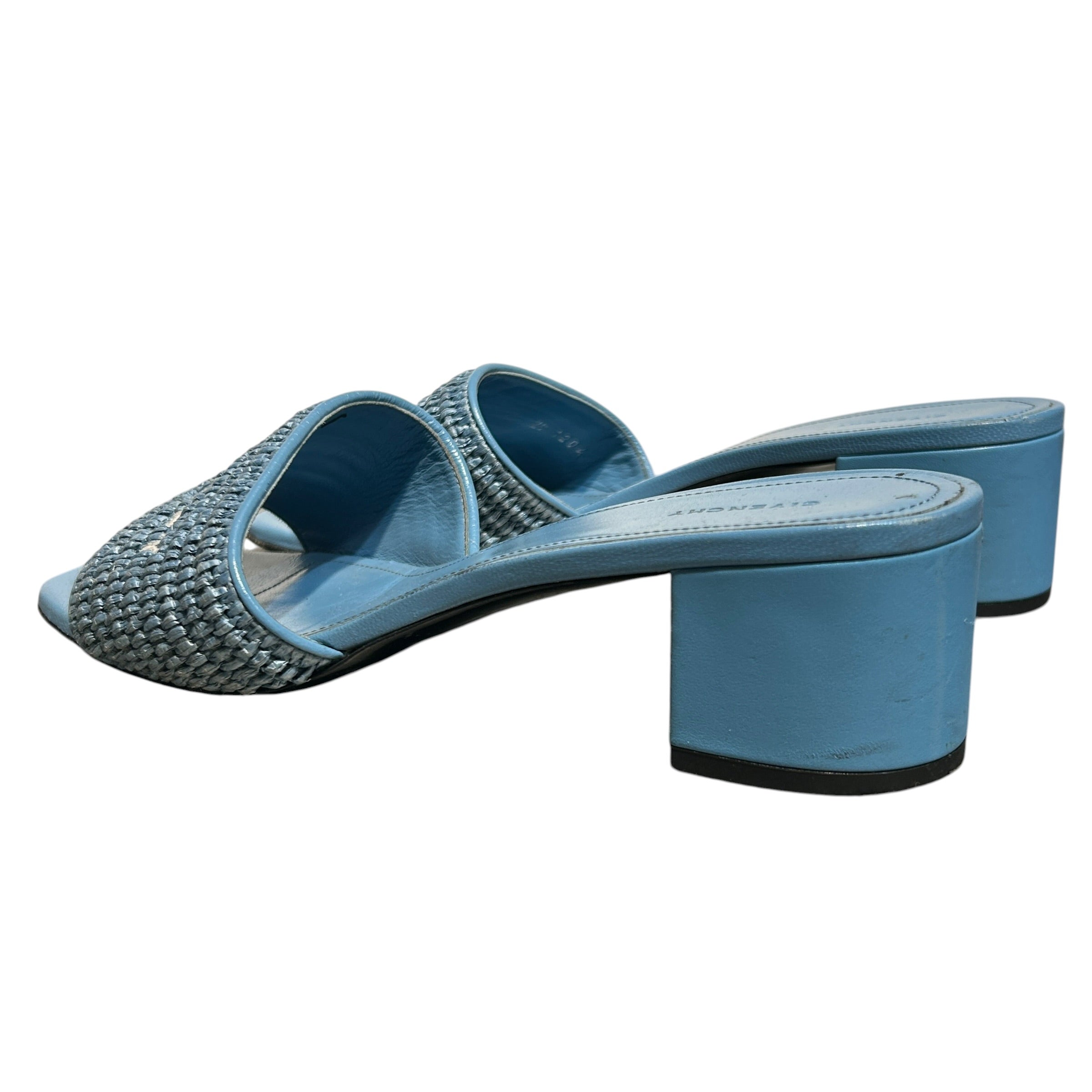 GIVENCHY/Heels/US 7/Leather/BLU/raffia view 2