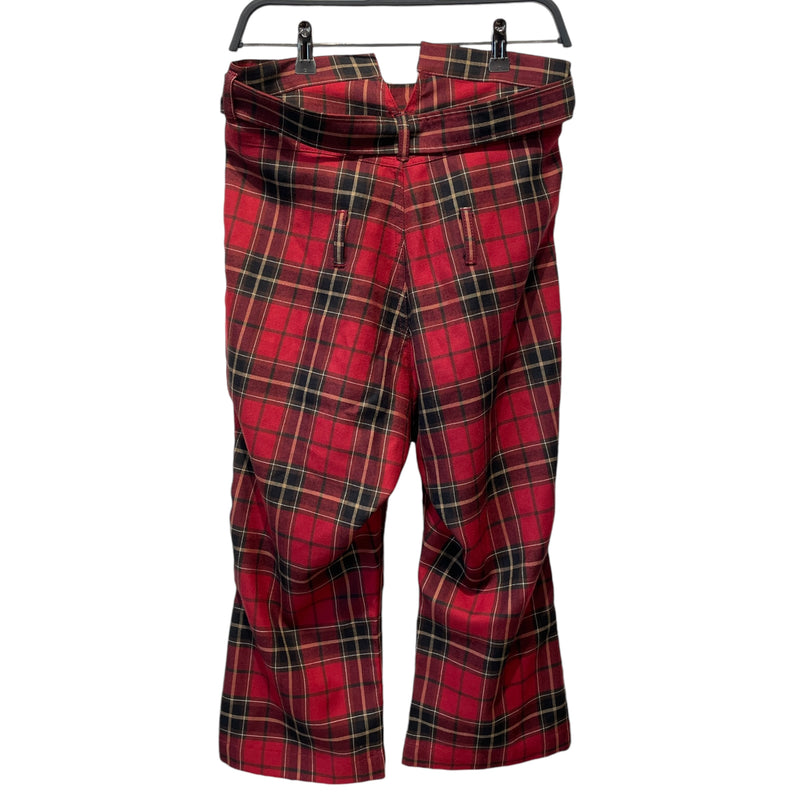 JUNYA WATANABE COMME des GARCONS/Straight Pants/SS/Wool/RED/Plaid/