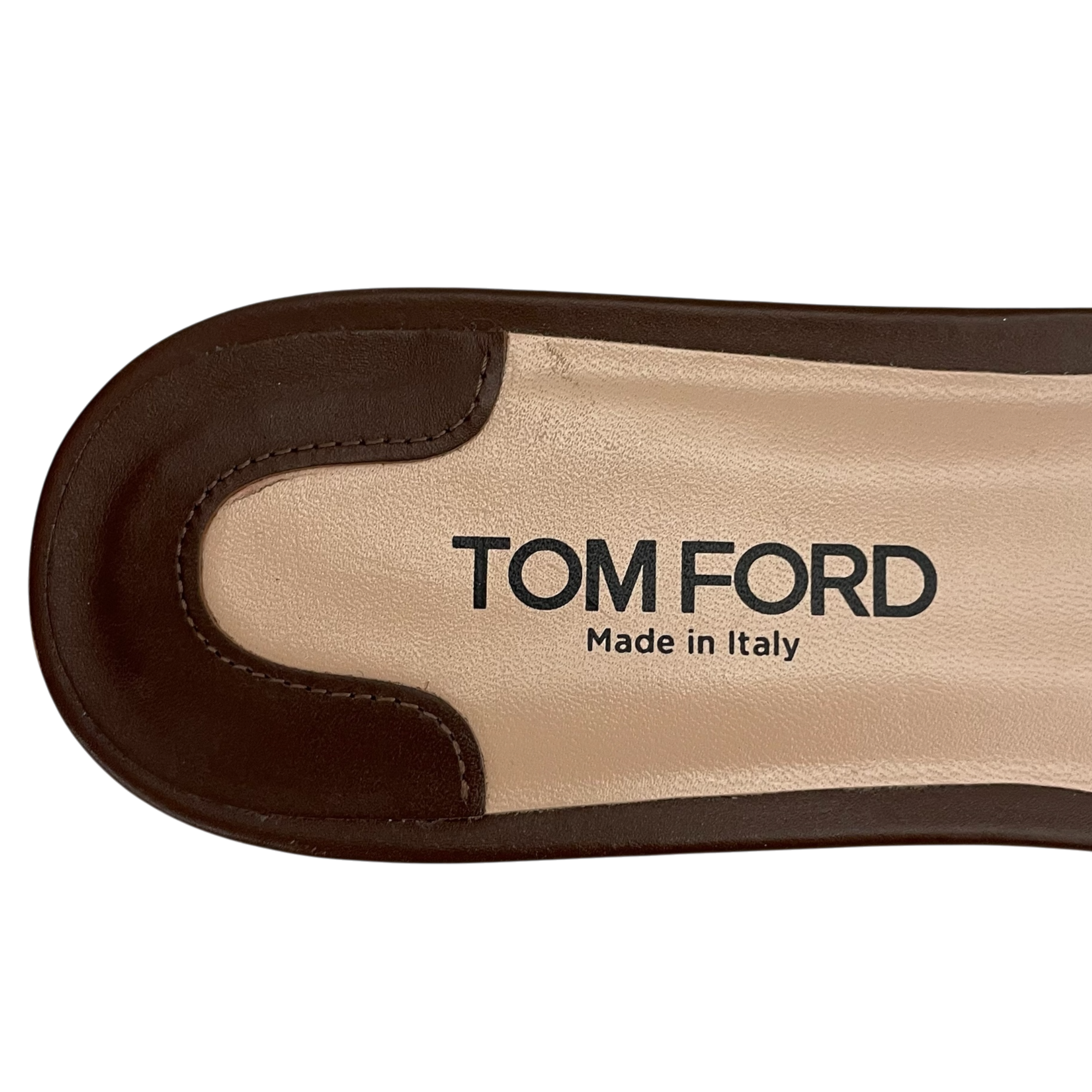 TOM FORD/Sandals/EU 39.5/Leather/BRW/WHITNEY SLIDE SANDAL view 7