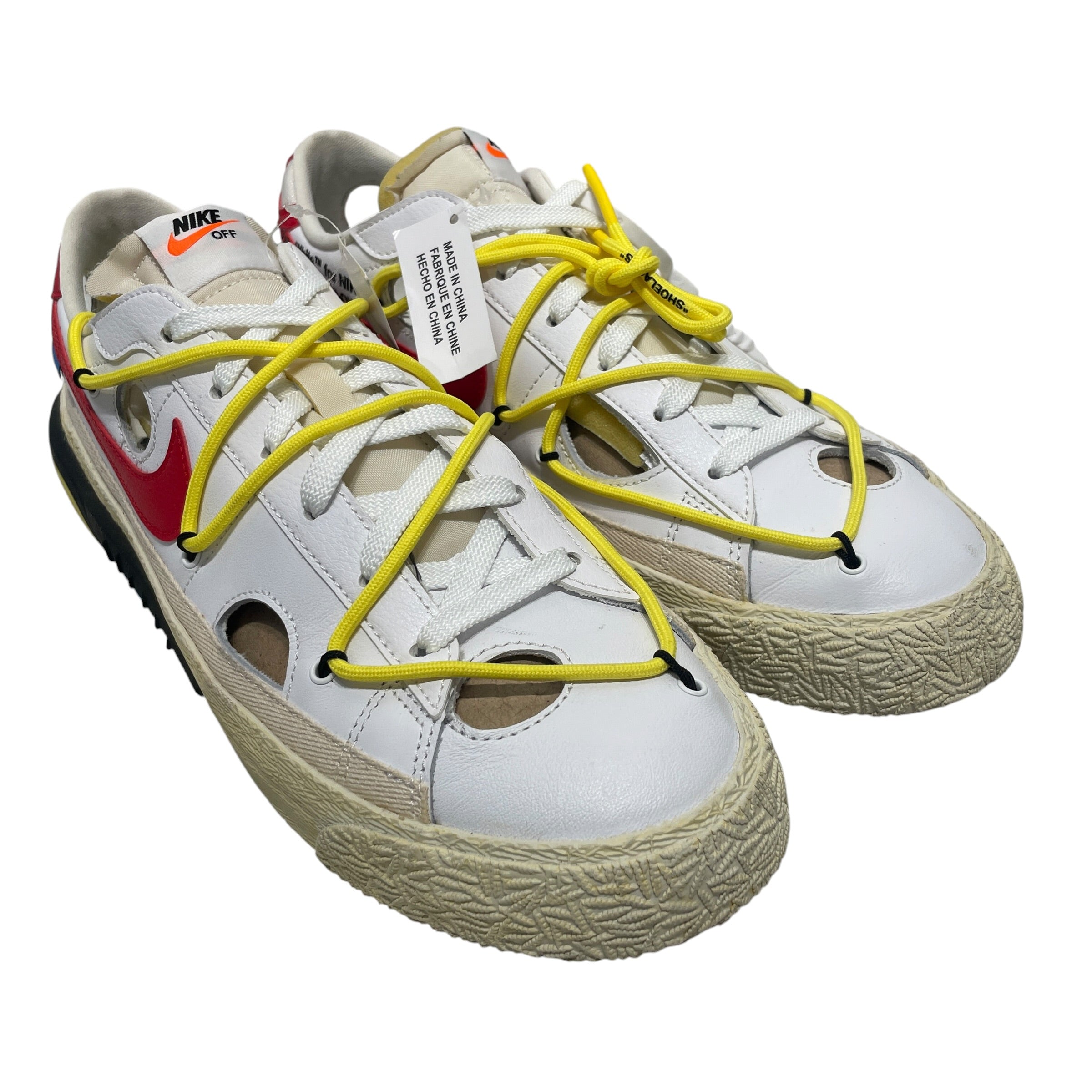 NIKE/OFF-WHITE/Low-Sneakers/US 11.5/Leather/WHT/BLAZER view 1