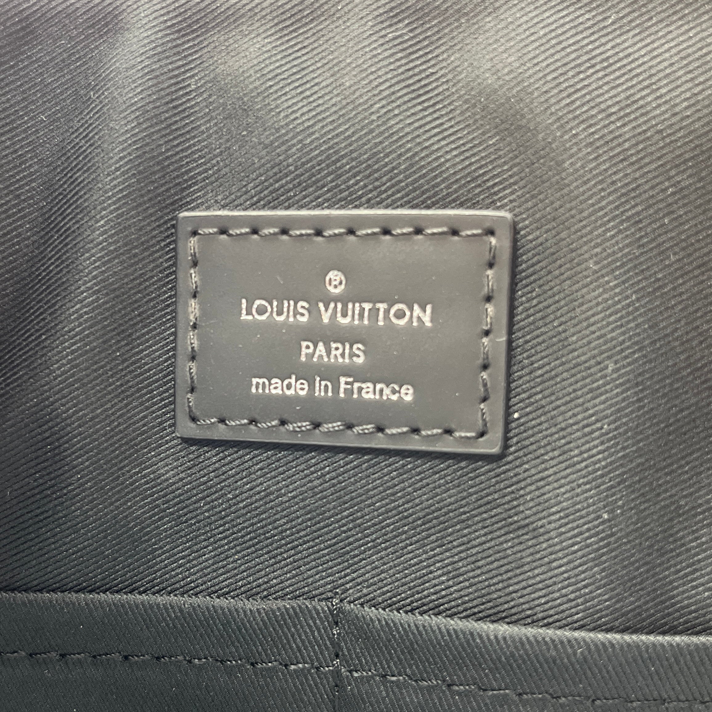 LOUIS VUITTON/Cross Body Bag/Glen Check/Leather/BLK/district messenger view 3