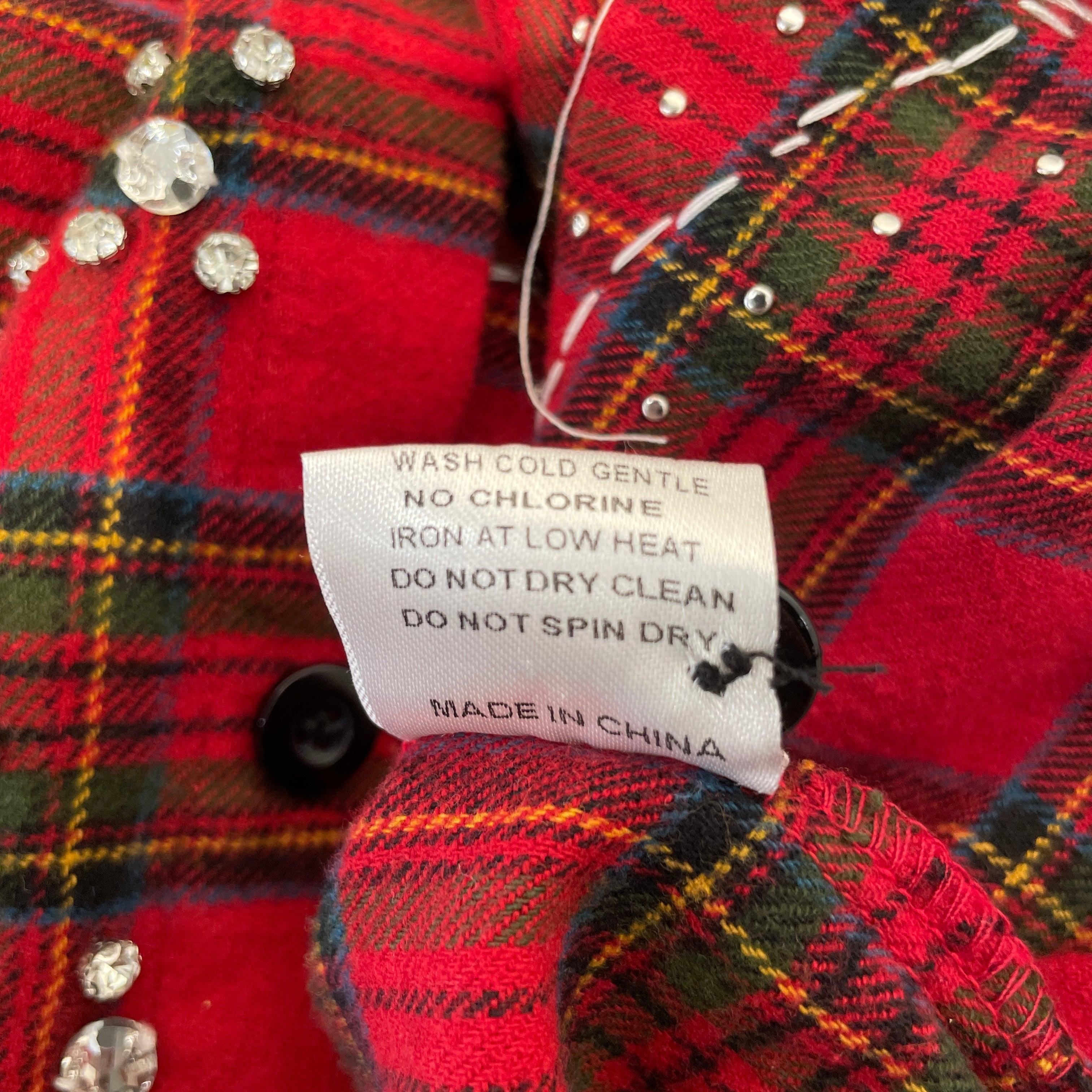 Vale Forever/Flannel Shirt/XXL/Cotton/RED/Plaid/JEWEL view 3