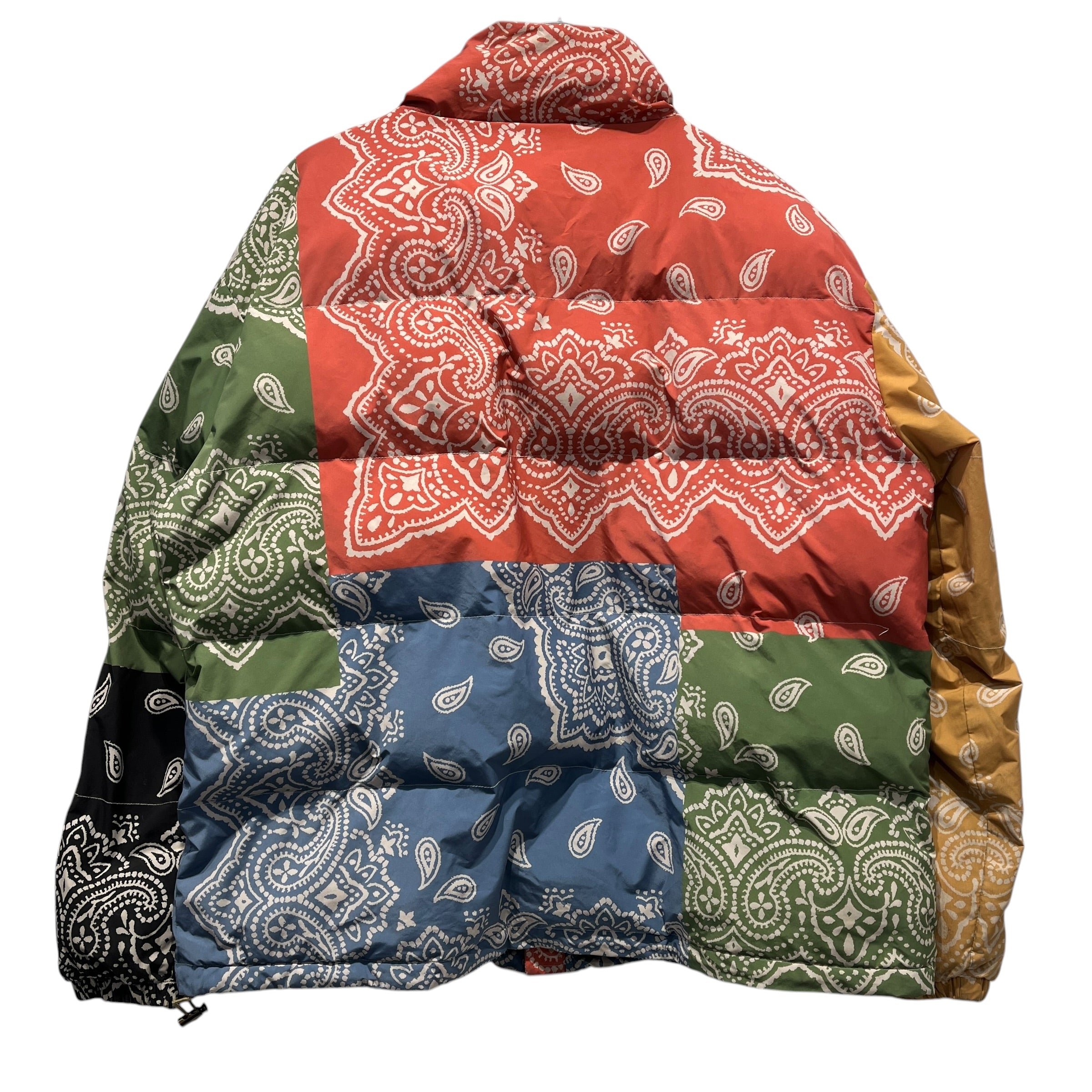Profound/Puffer Jkt/L/Polyester/MLT/Paisley/color block paisley puffer view 2
