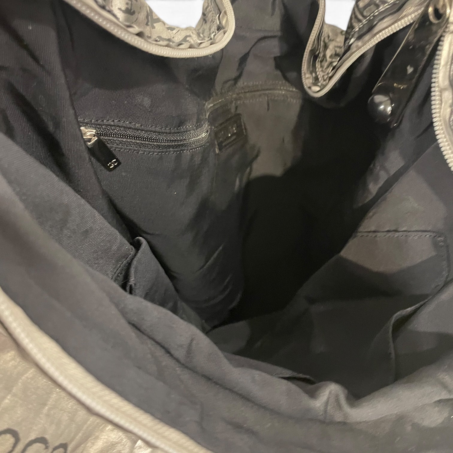 CHANEL/Tote Bag/Hombre Check/Nylon/SLV/CHANEL PARIS COCO PRINT view 3