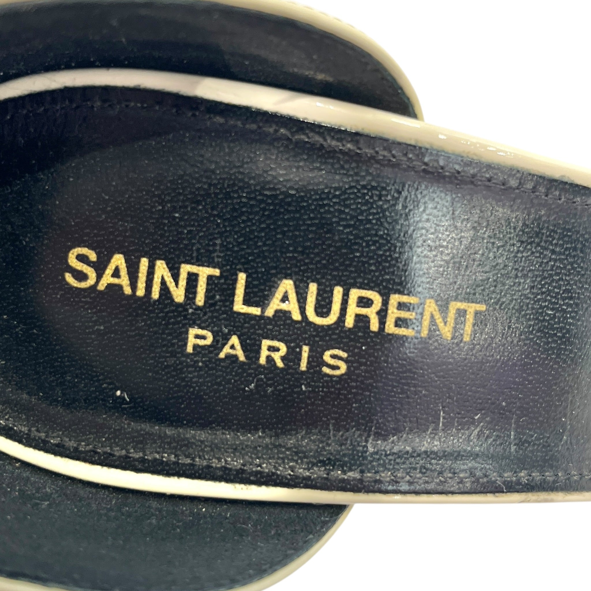SAINT LAURENT/Heels/EU 40/Leather/CRM/Patent/OPYUM 110 SANDAL view 3