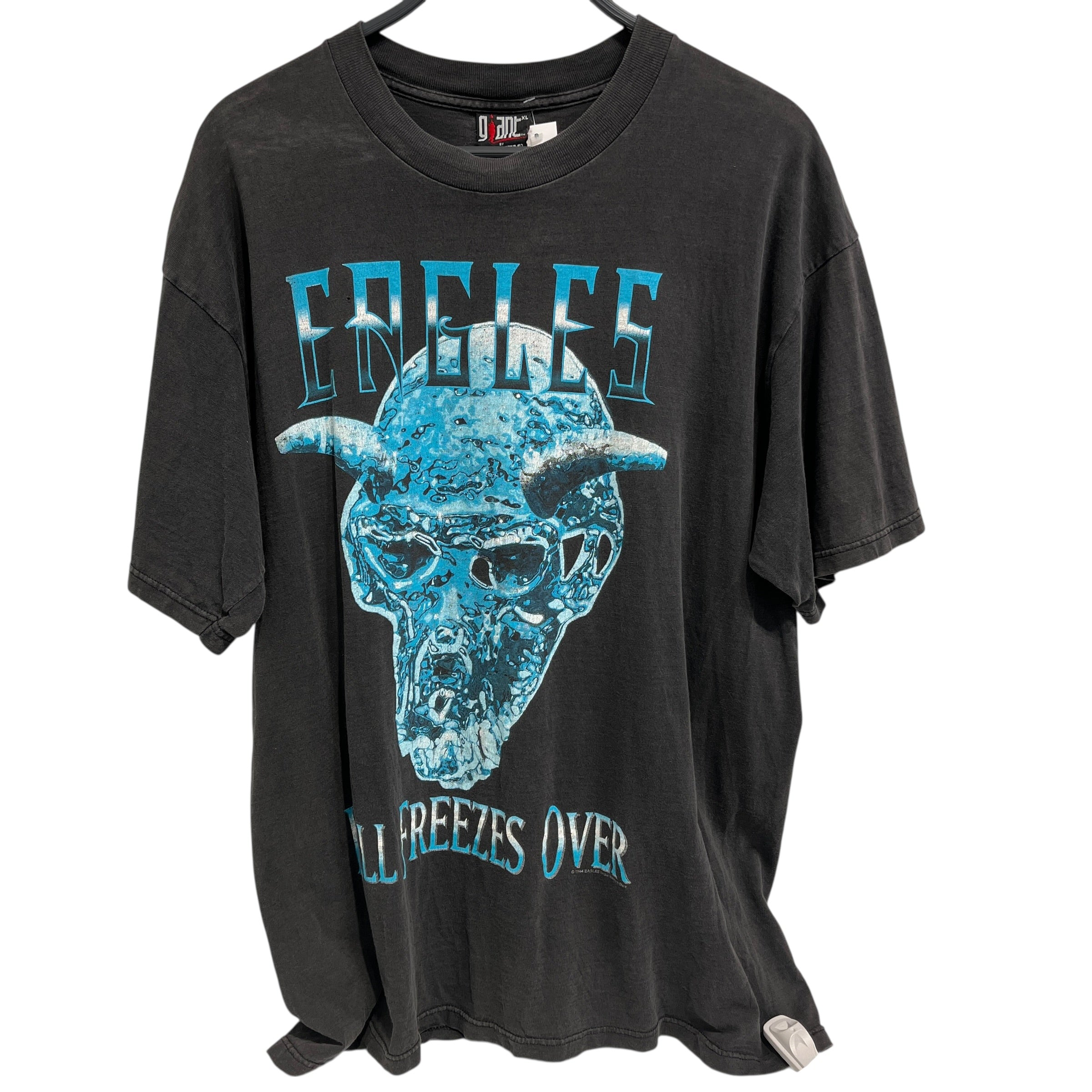 Vintage/T-Shirt/XL/Cotton/GRY/All Over Print/Eagle "Hell Freezes Over" view 1
