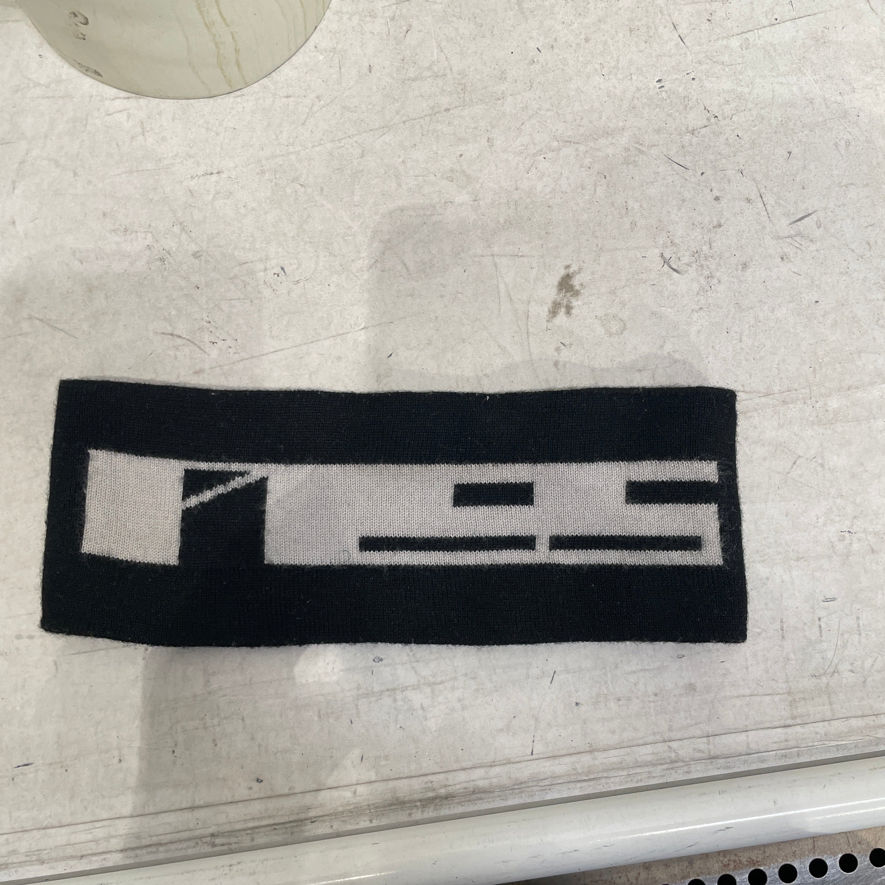 RICK OWENS DRKSHDW/Headwear/Cotton/BLK/M's/HEADBAND WHT LOGO view 4