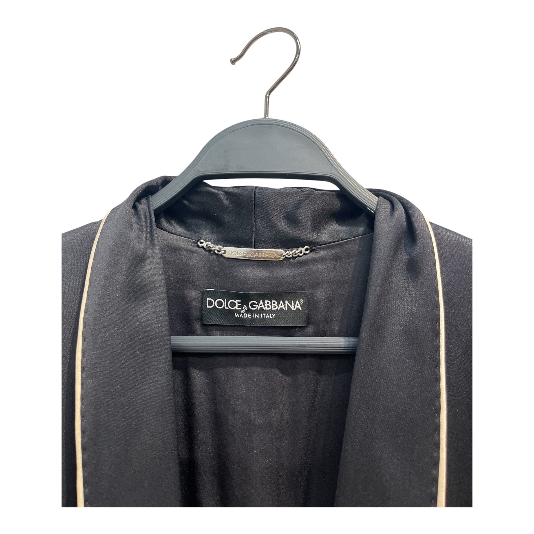 DOLCE&GABBANA/SL Dress/40/Silk/BLK/BLACK SL DRESS view 3