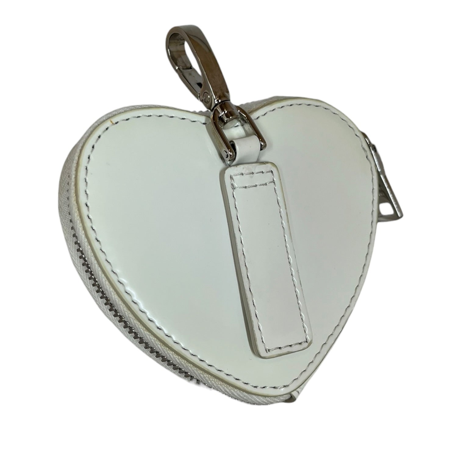 PRADA/Pouch/Leather/WHT/SPAZZOLATO HEART COIN POUCH view 2