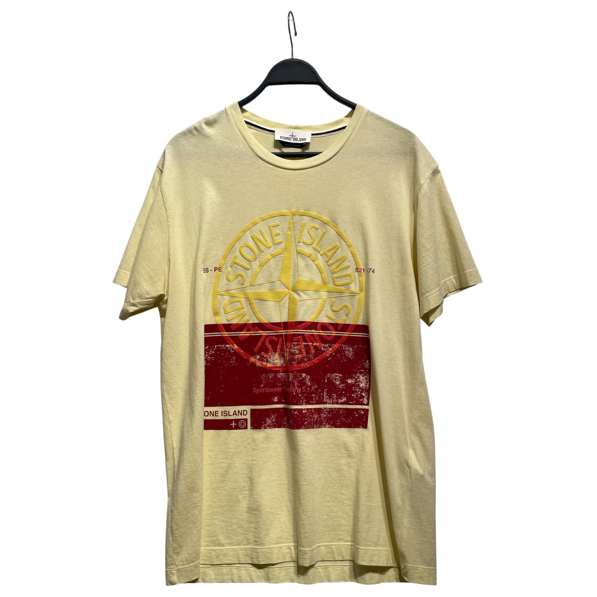 STONE ISLAND/T-Shirt/XL/Cotton/IVR/Block Print Tee view 1