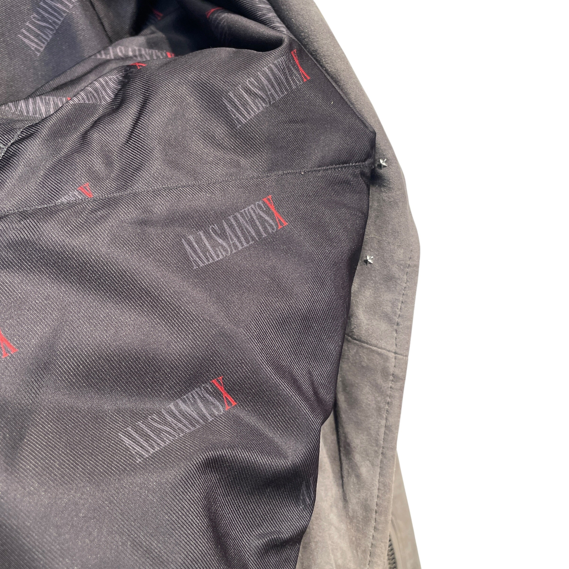 ALLSAINTS/Leather Jkt/4/Suede/GRY/STAR STUDDED GOAT SUEDE JKT view 9
