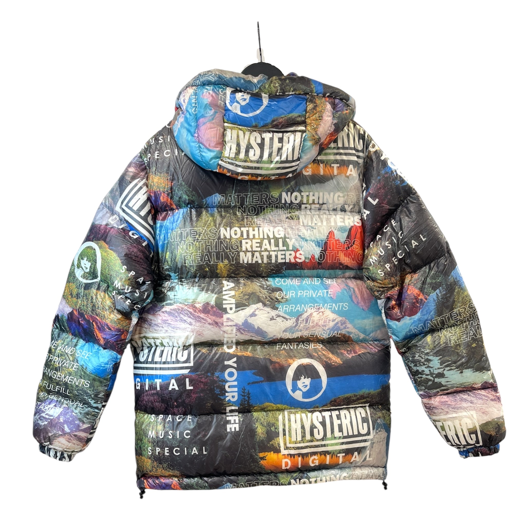 HYSTERIC GLAMOUR/Puffer Jkt/L/Multicolor/Nylon/All Over Print/02193AB03 view 2