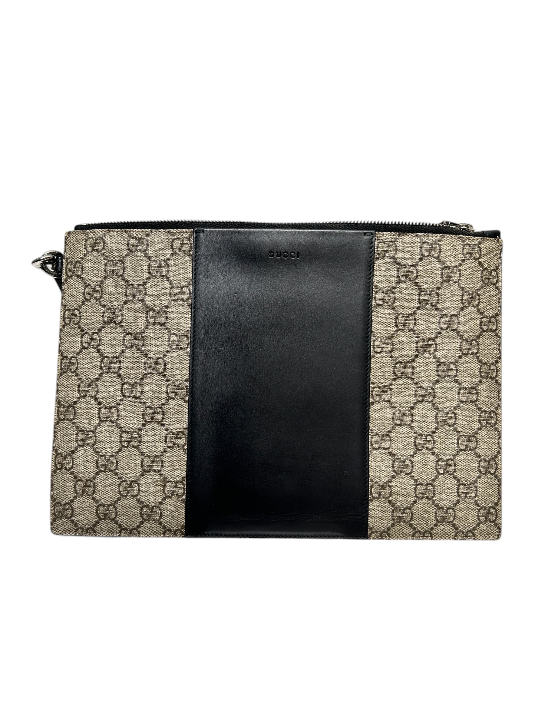 GUCCI/Pouch/Monogram/BLK/MONOGRAM POUCH BLK STRIPE view 1