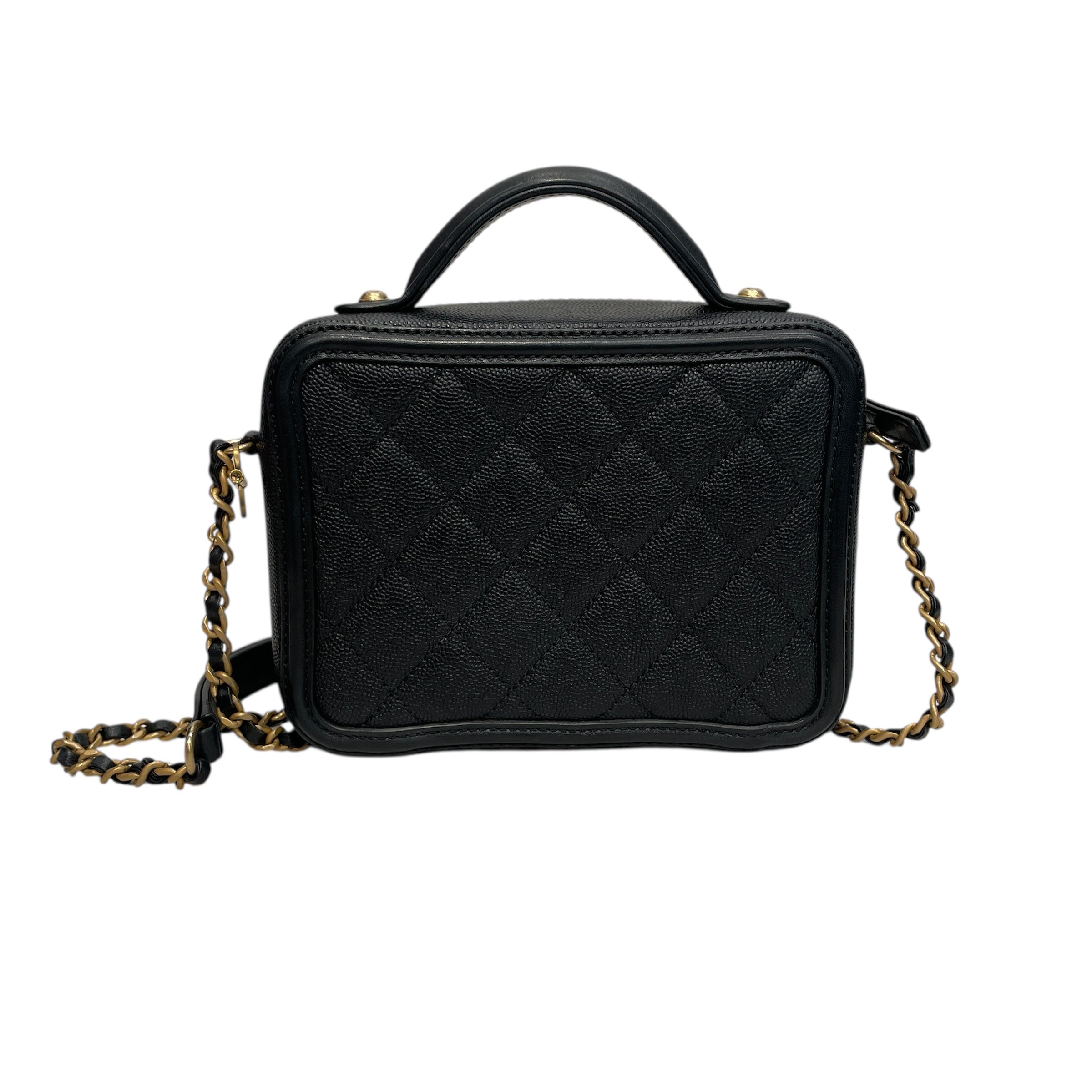 CHANEL/Cross Body Bag/Leather/BLK/25138809 QUILT CAVIAR FILIGREE view 2