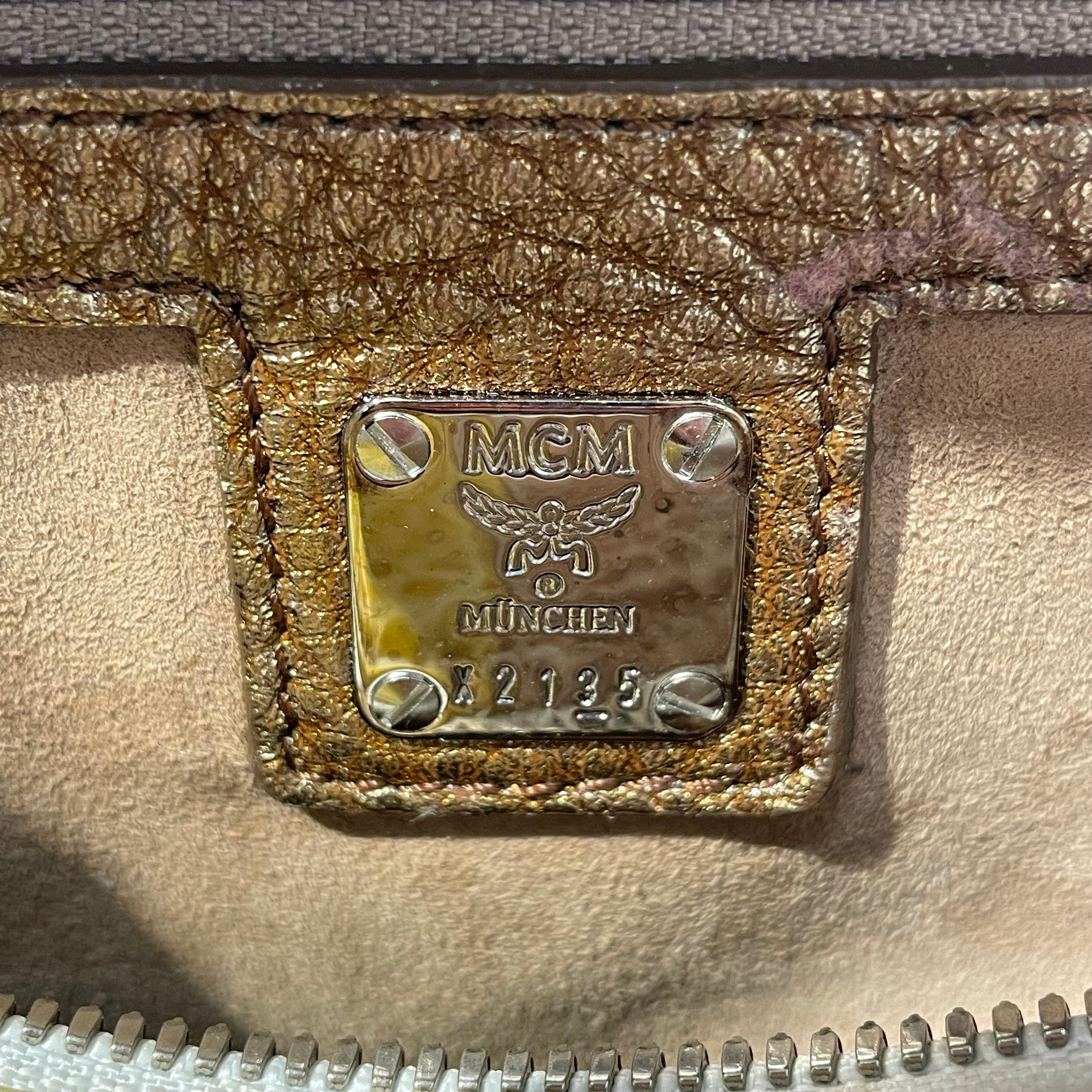 MCM/Cross Body Bag/Monogram/Leather/WHT/SILVER LIONS HEAD LOGO view 5