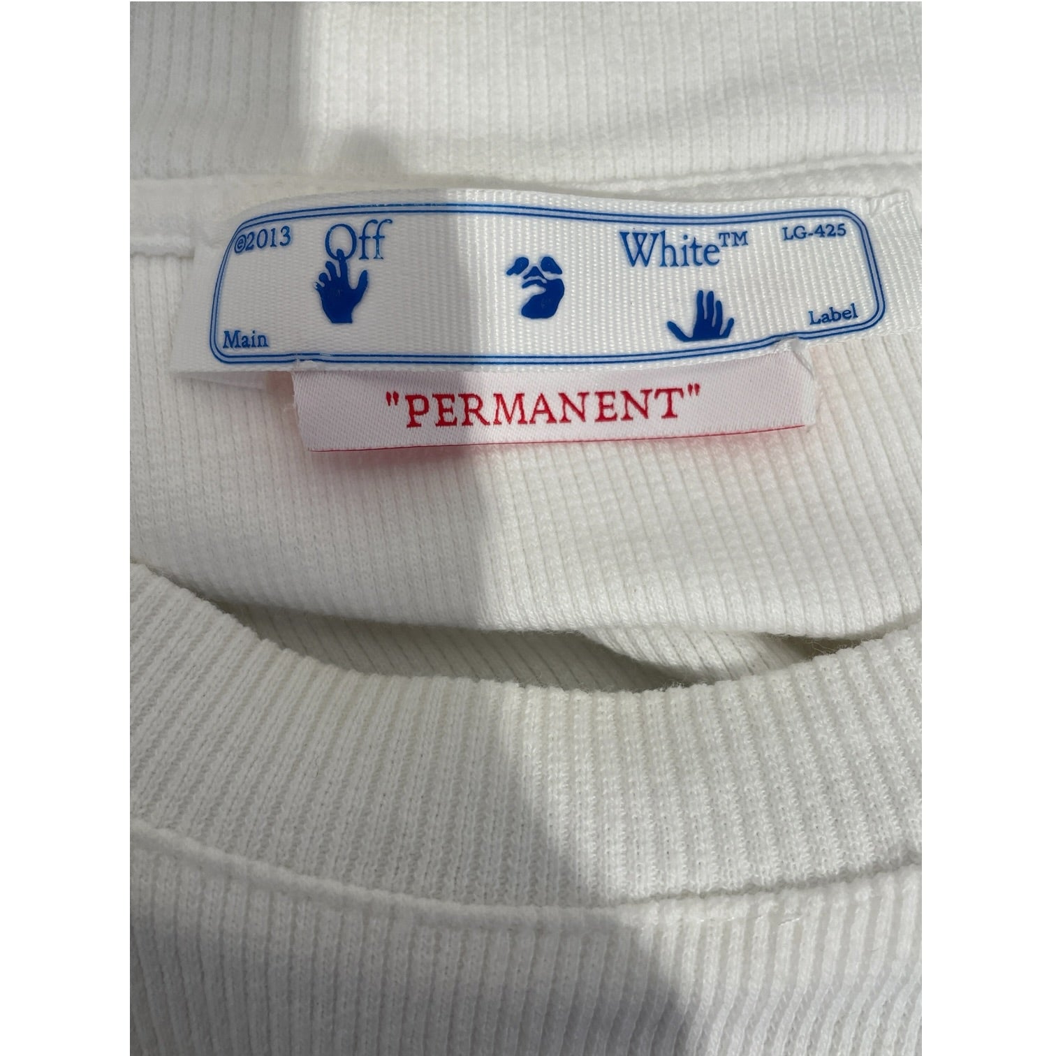 OFF-WHITE/T-Shirt/S/Cotton/WHT/Stained As Is view 3