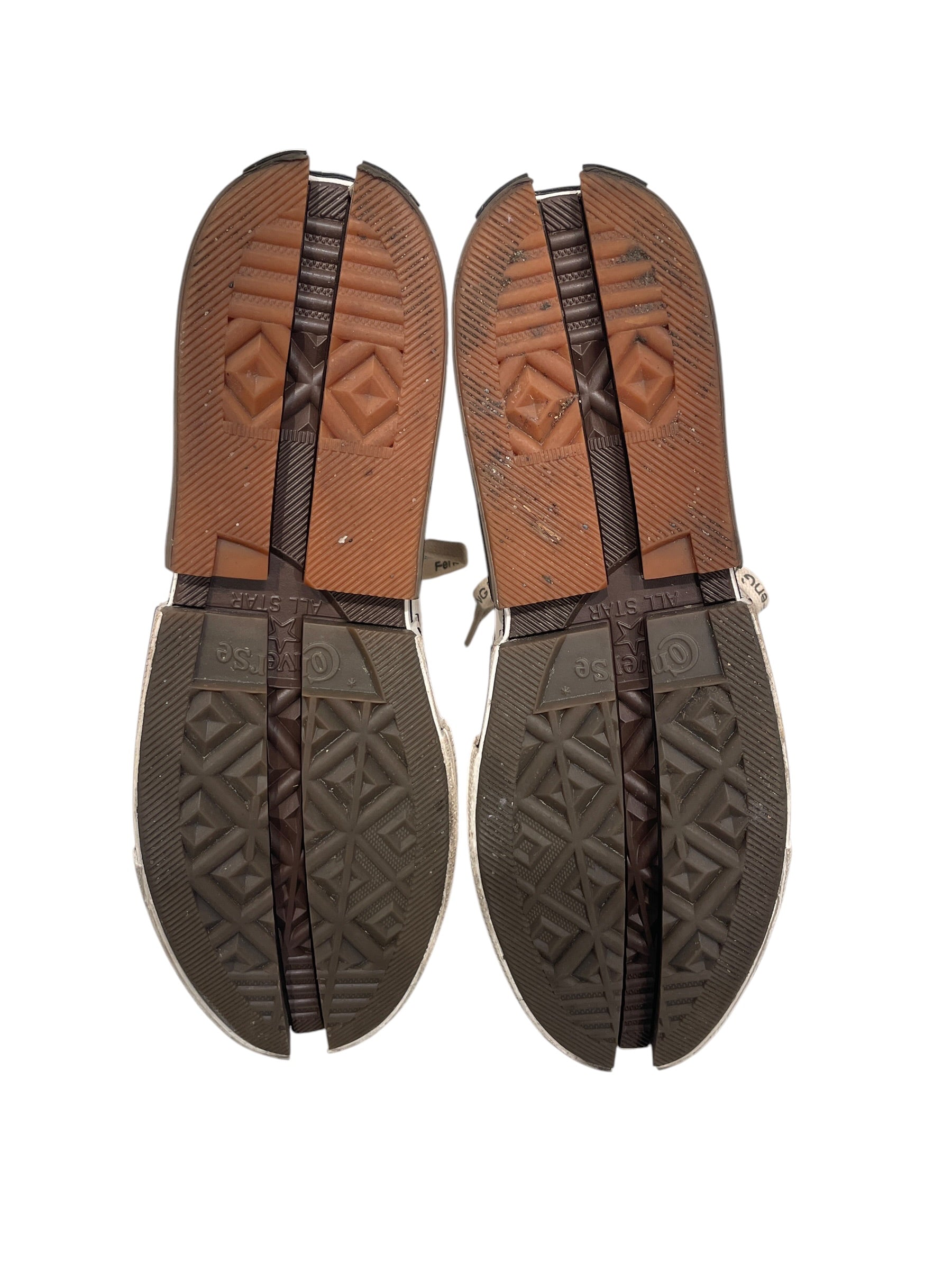 CONVERSE/Feng Chen Wang/Low-Sneakers/US 12/Cotton/GRY/gry/brown all over chunky sole view 6