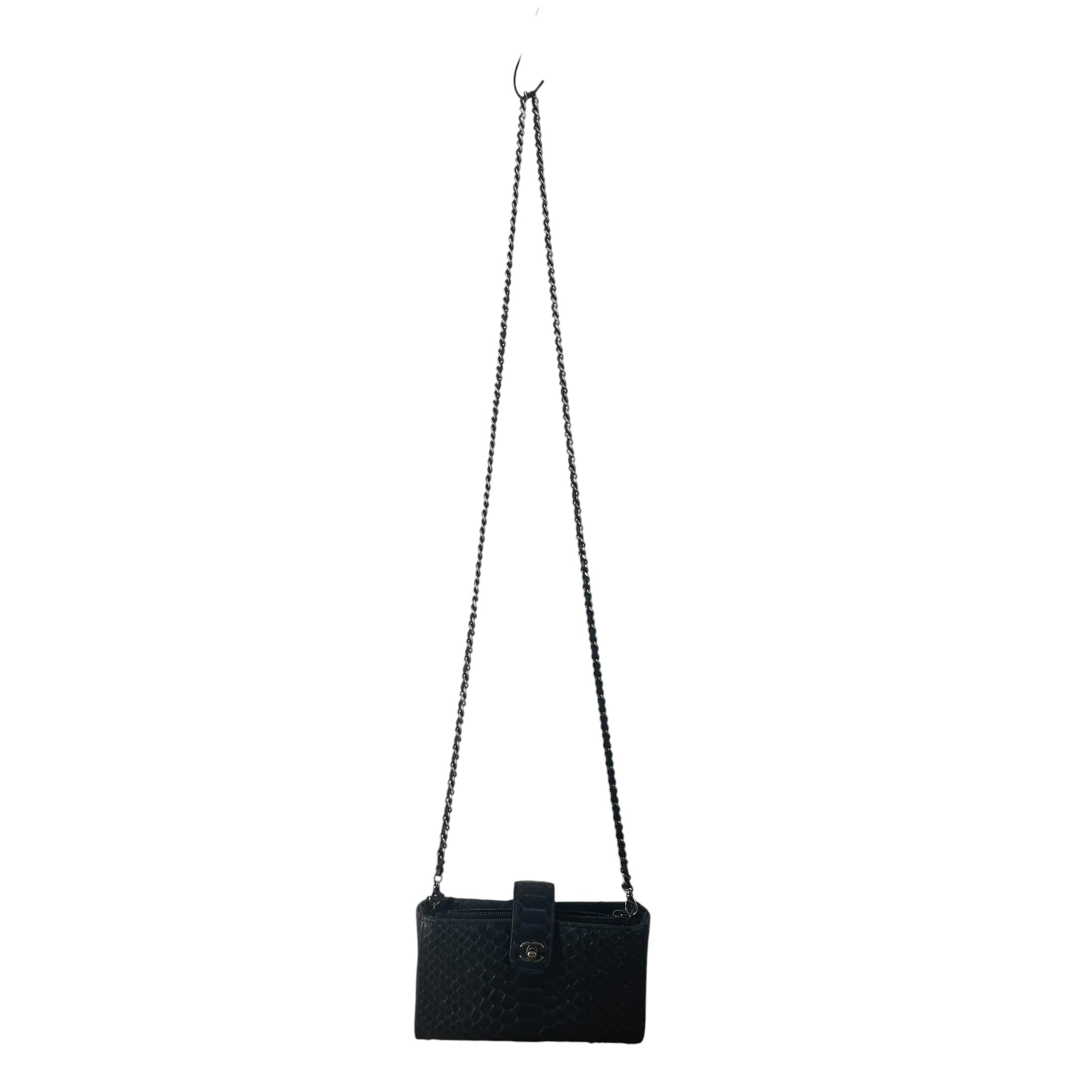 CHANEL/Cross Body Bag/NVY/26718330 PYTHON CROSSBODY view 1
