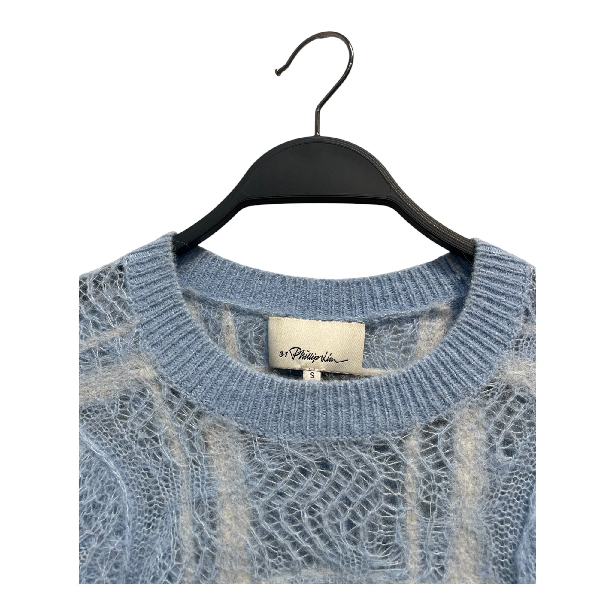 3.1 phillip lim/Sweater/S/Cotton/BLU/BLU/WHITE PLAID view 3