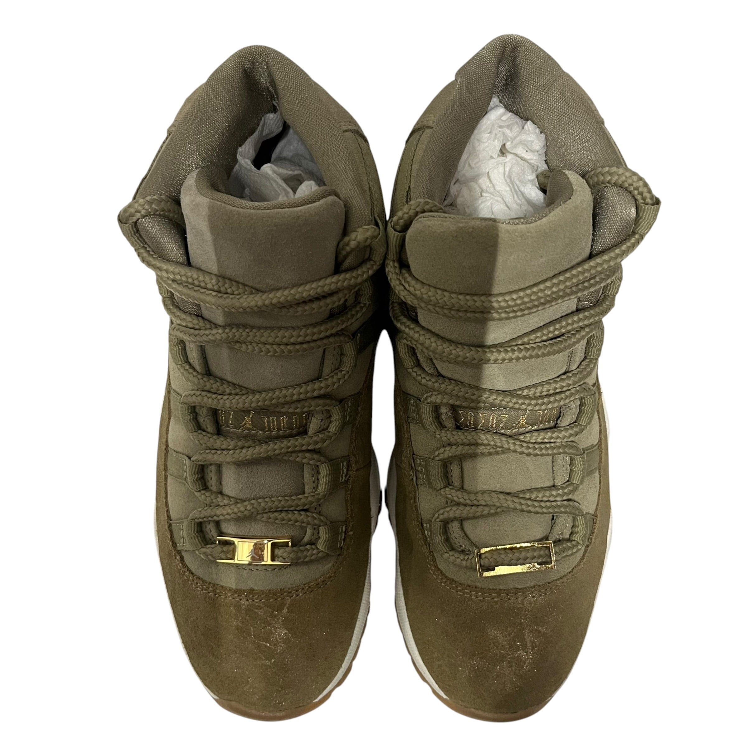NIKE/Hi-Sneakers/US 8/Nylon/KHK/jordan 11 olive lux view 4