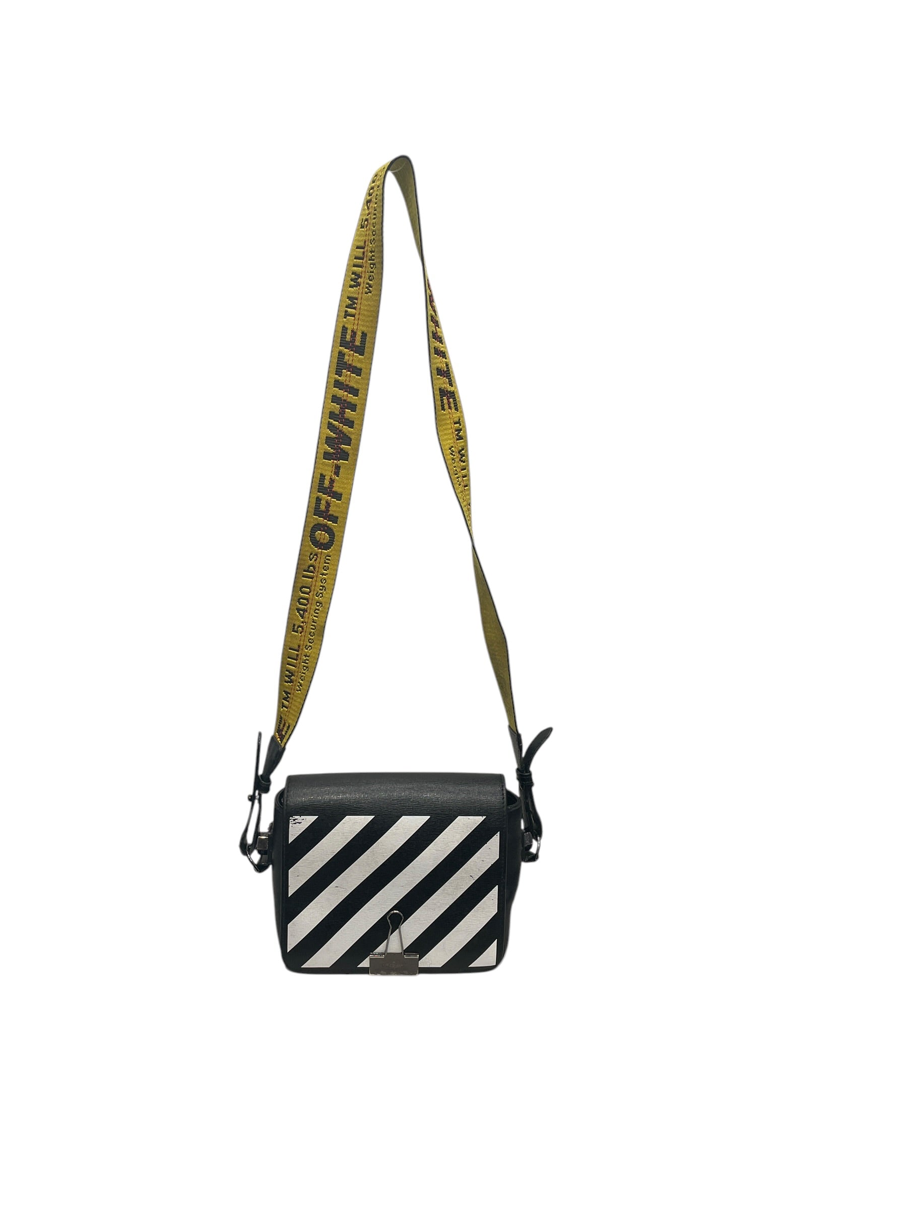 OFF-WHITE/Cross Body Bag/Stripe/Leather/BLK/STRIPED PATTERN view 1