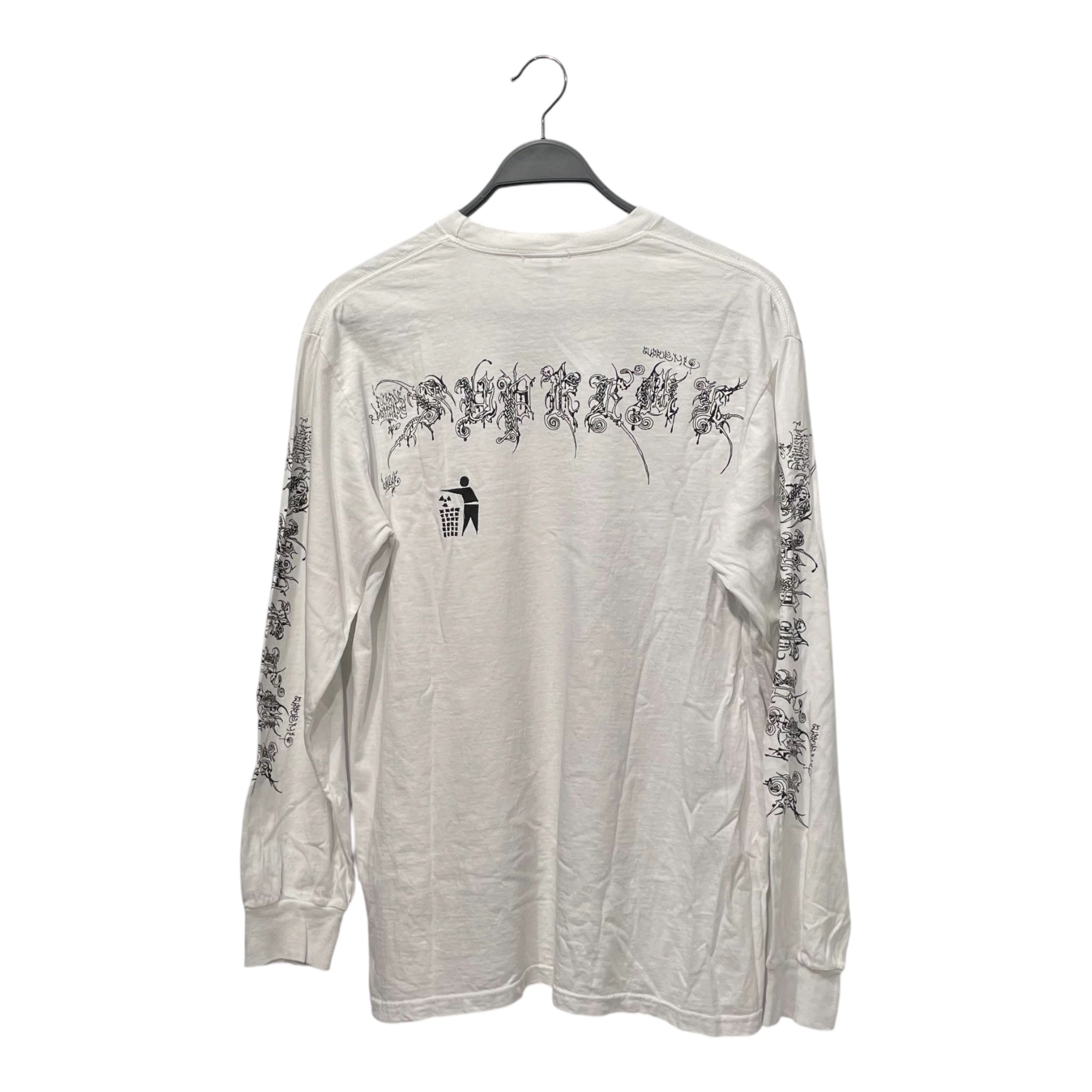 Supreme/LS T-Shirt/M/Cotton/WHT/WOMBAT view 2
