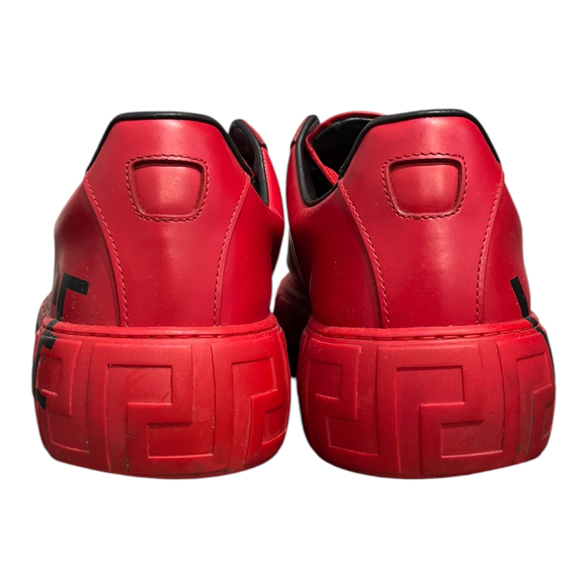 VERSACE/Low-Sneakers/EU 43/Leather/RED/BLK LOGO SIDES view 4