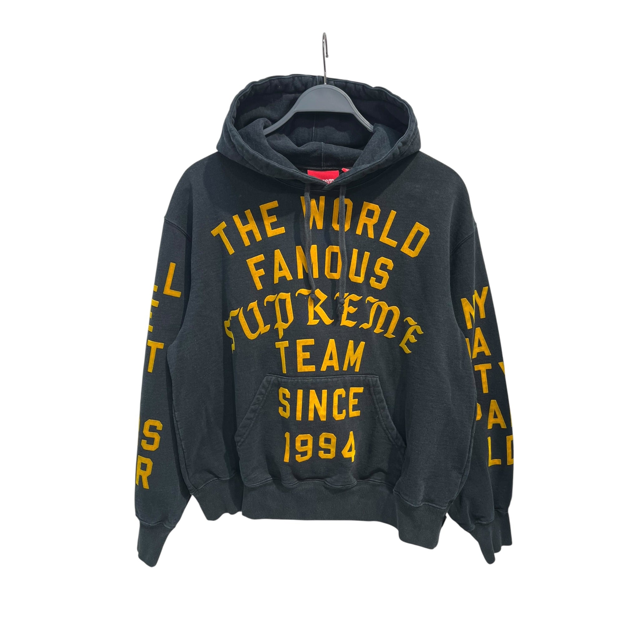 Supreme/Hoodie/S/Graphic/Cotton/BLK/THE WORLD FAMOUS TEAM 1994 view 1