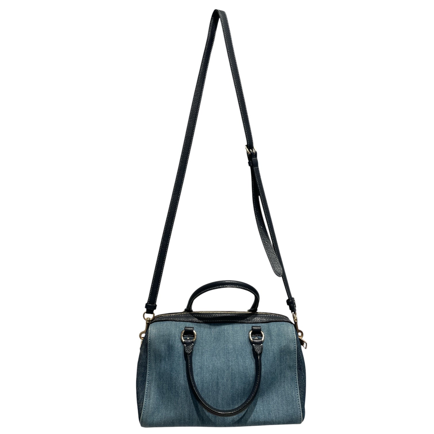 COACH/Cross Body Bag/Cotton/IDG/TWO TONE DENIM DRK BLU HANDLE view 2
