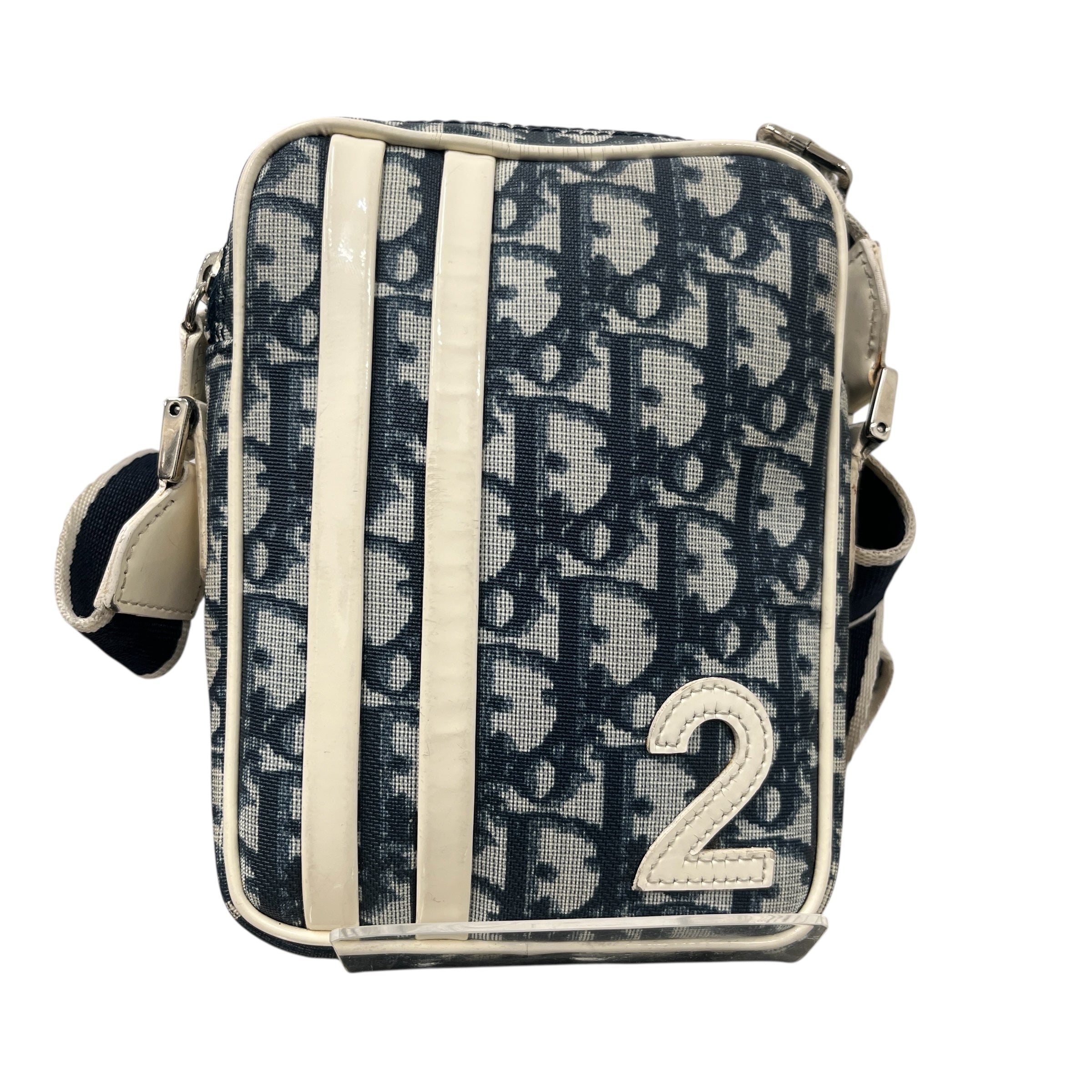 Christian Dior/Cross Body Bag/XS/Monogram/Cotton/BLU/DIORISSIMO CROSSBODY BAG view 3