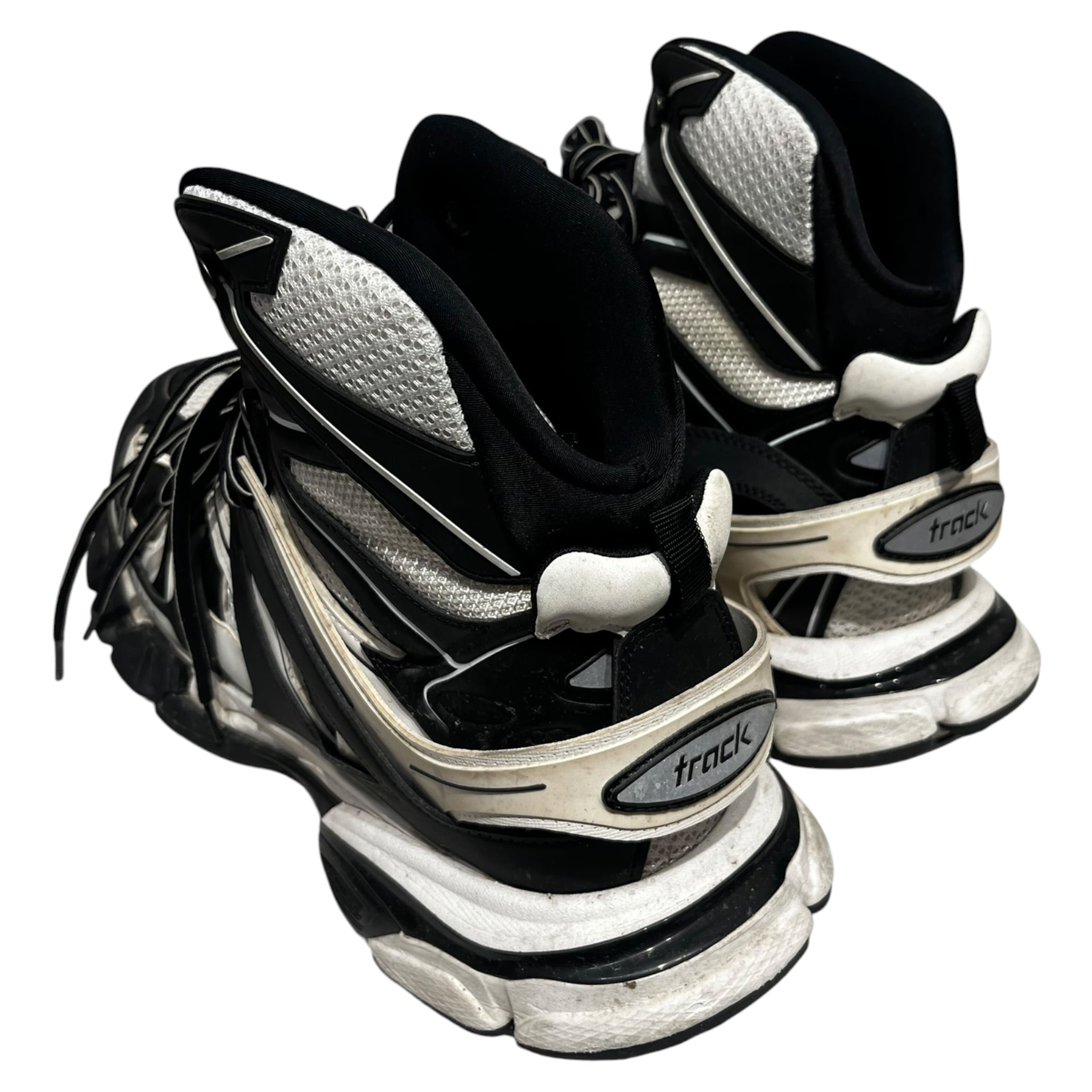 BALENCIAGA/Hi-Sneakers/US 13/Cotton/White/BLK view 2