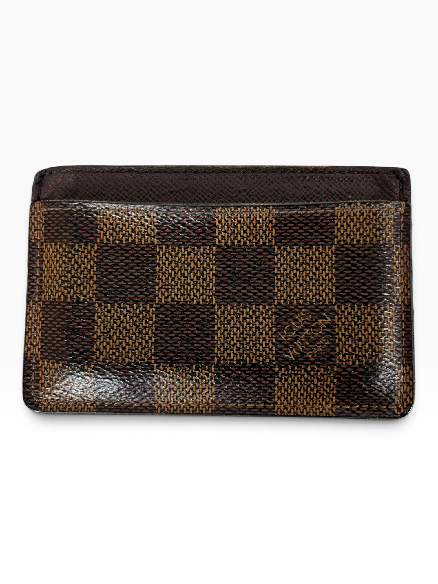 LOUIS VUITTON/Wallet/Monogram/Leather/BRW/L's/DAMIER EBENE CARD HOLDER view 2