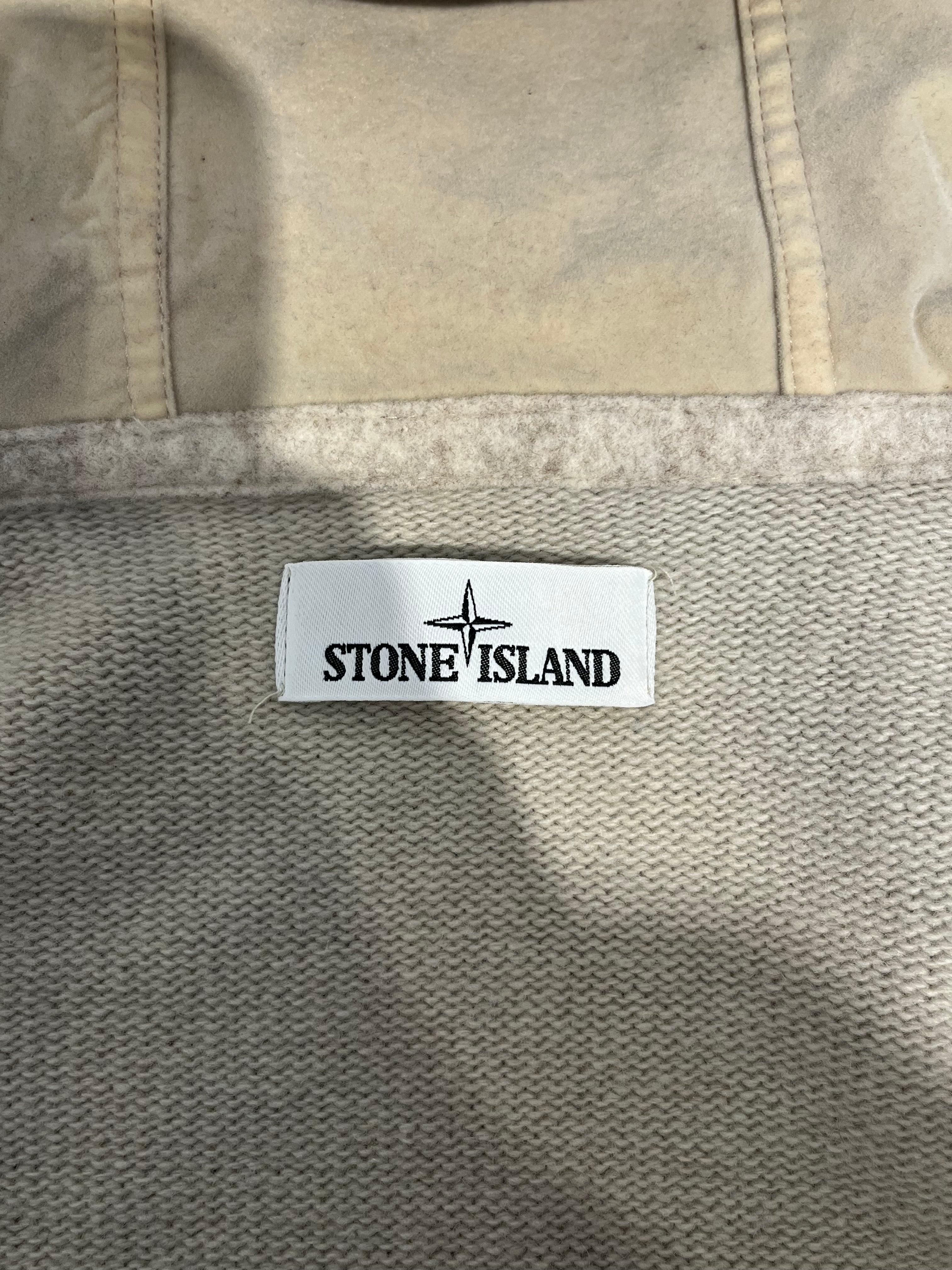 STONE ISLAND/Zip Up Hoodie/S/Wool/CRM/KNIT HOODIE view 3