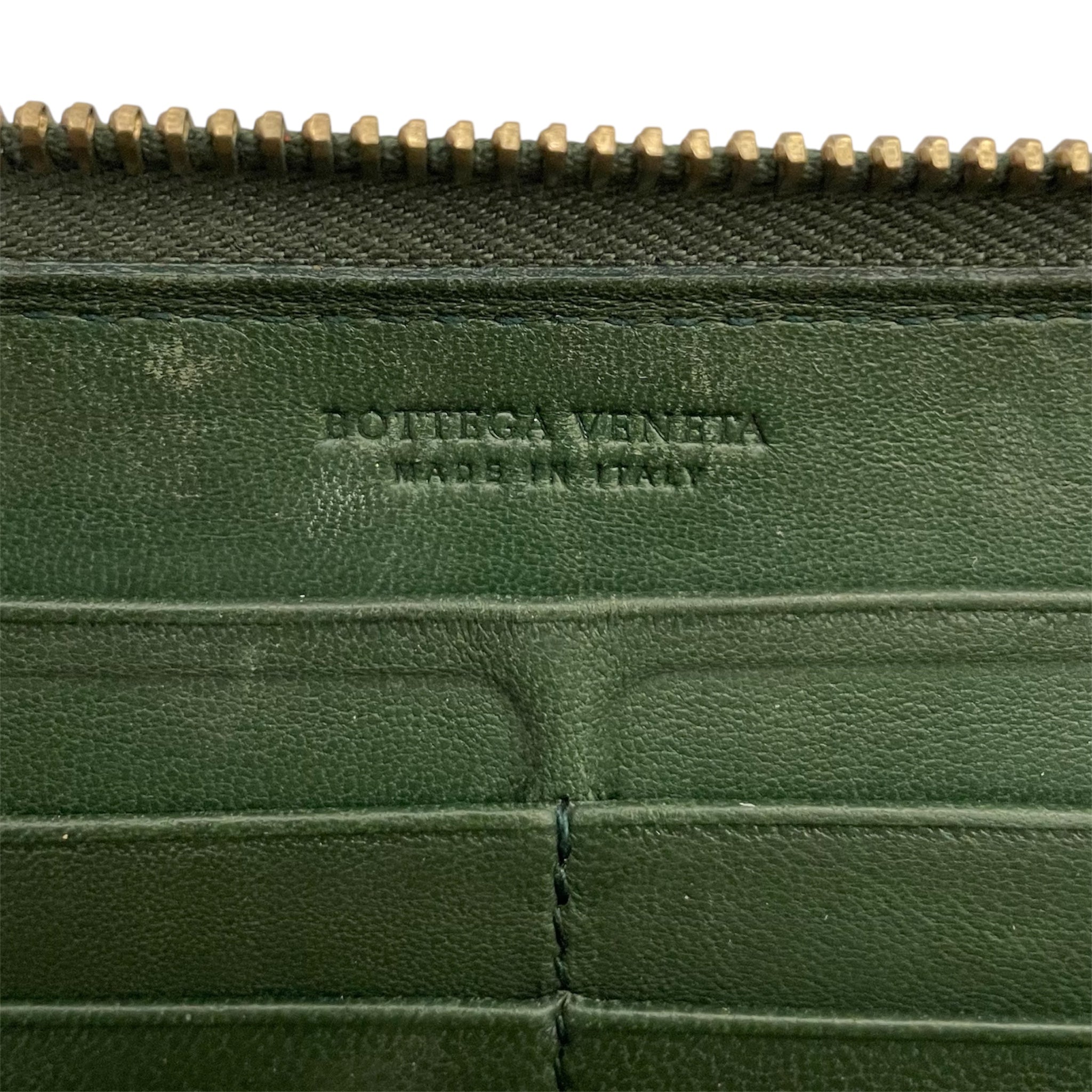 BOTTEGA VENETA/Long Wallet/Leather/GRN/Napa Intrecciato Wallet view 4