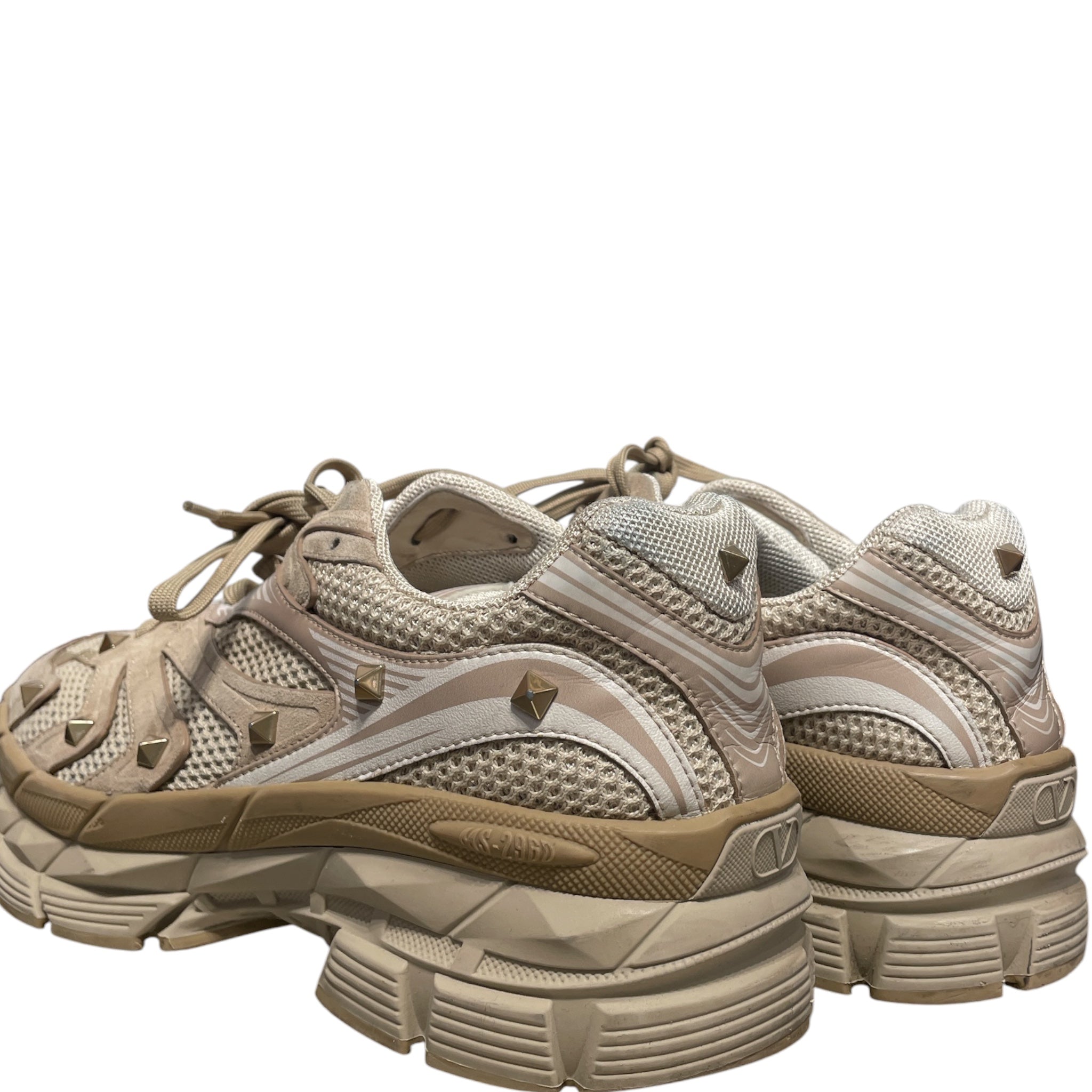 VALENTINO/Low-Sneakers/EU 43.5/BEG/SPIKED RUNNER view 2